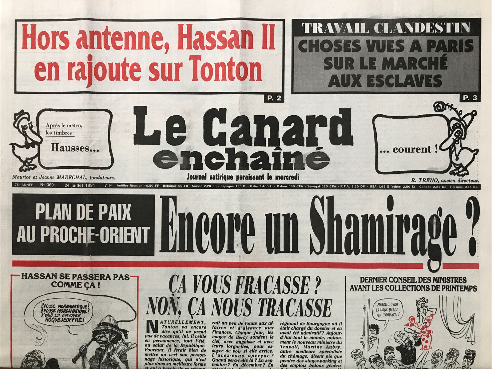 Couac ! | Acheter un Canard | Vente d'Anciens Journaux du Canard Enchaîné. Des Journaux Satiriques de Collection, Historiques & Authentiques de 1916 à 2004 ! | 3691