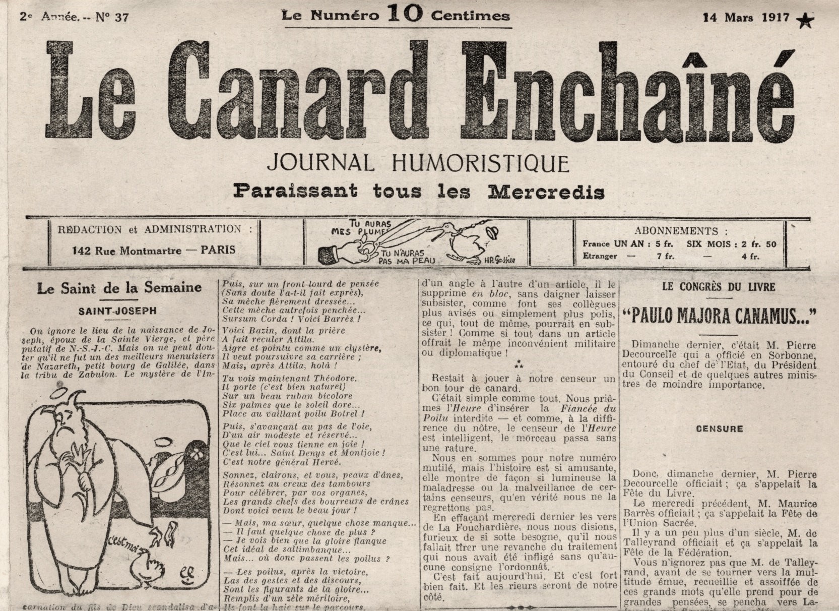 Couac ! | Acheter un Canard | Vente d'Anciens Journaux du Canard Enchaîné. Des Journaux Satiriques de Collection, Historiques & Authentiques de 1916 à 2004 ! | 37 6