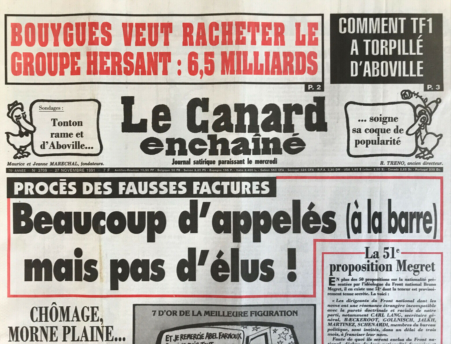 Couac ! | Acheter un Canard | Vente d'Anciens Journaux du Canard Enchaîné. Des Journaux Satiriques de Collection, Historiques & Authentiques de 1916 à 2004 ! | 3709