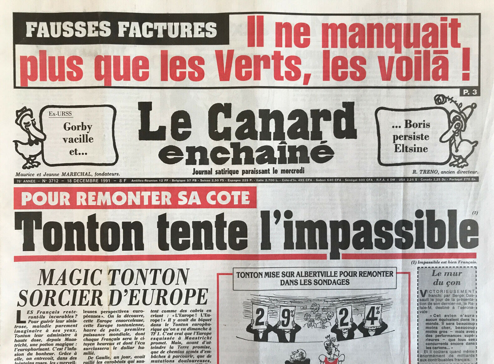 Couac ! | Acheter un Canard | Vente d'Anciens Journaux du Canard Enchaîné. Des Journaux Satiriques de Collection, Historiques & Authentiques de 1916 à 2004 ! | 3712