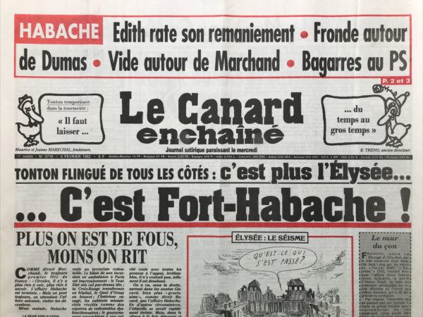 Couac ! | N° 3719 du Canard Enchaîné - 5 Février 1992 | Nos Exemplaires du Canard Enchaîné sont archivés dans de bonnes conditions de conservation (obscurité, hygrométrie maitrisée et faible température), ce qui s'avère indispensable pour des journaux anciens. | 3719