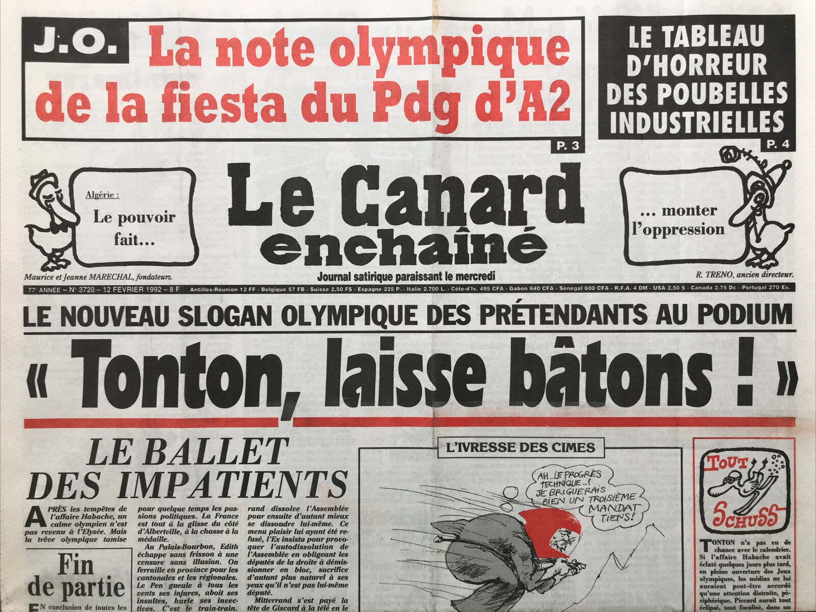 Couac ! | Acheter un Canard | Vente d'Anciens Journaux du Canard Enchaîné. Des Journaux Satiriques de Collection, Historiques & Authentiques de 1916 à 2004 ! | 3720