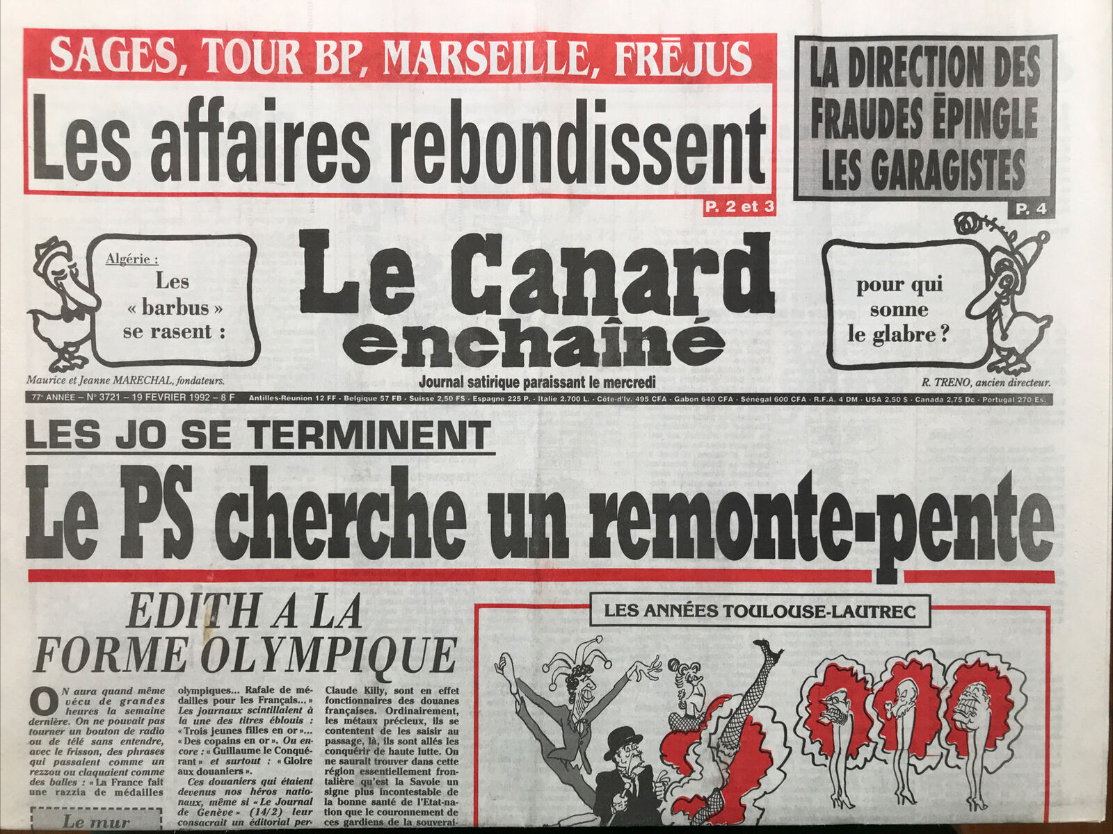 Couac ! | Acheter un Canard | Vente d'Anciens Journaux du Canard Enchaîné. Des Journaux Satiriques de Collection, Historiques & Authentiques de 1916 à 2004 ! | 3721