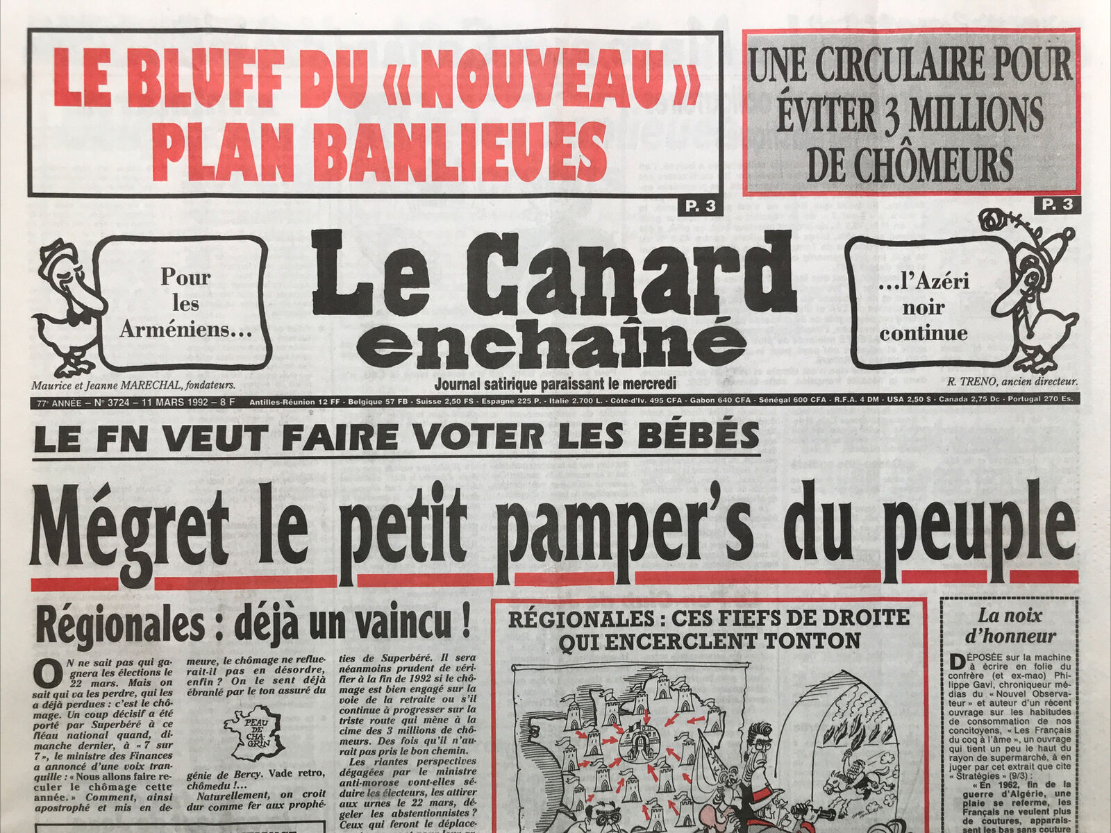 Couac ! | Acheter un Canard | Vente d'Anciens Journaux du Canard Enchaîné. Des Journaux Satiriques de Collection, Historiques & Authentiques de 1916 à 2004 ! | 3724