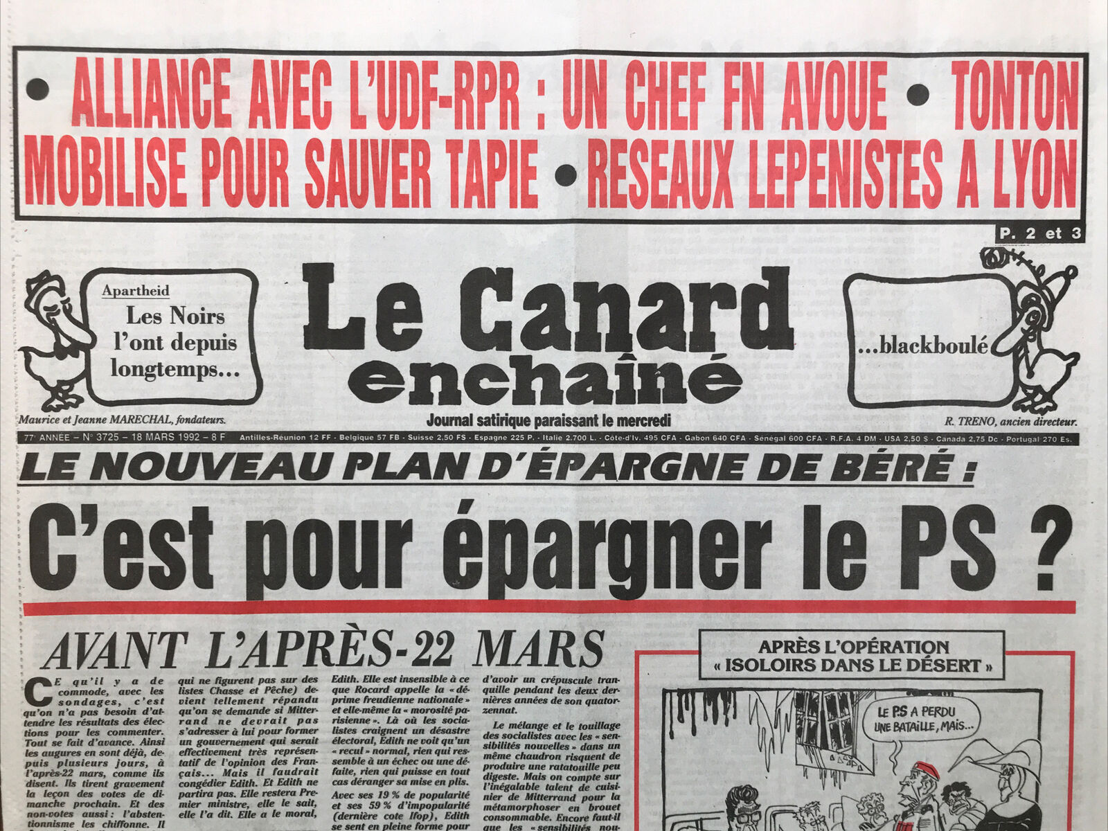 Couac ! | Acheter un Canard | Vente d'Anciens Journaux du Canard Enchaîné. Des Journaux Satiriques de Collection, Historiques & Authentiques de 1916 à 2004 ! | 3725