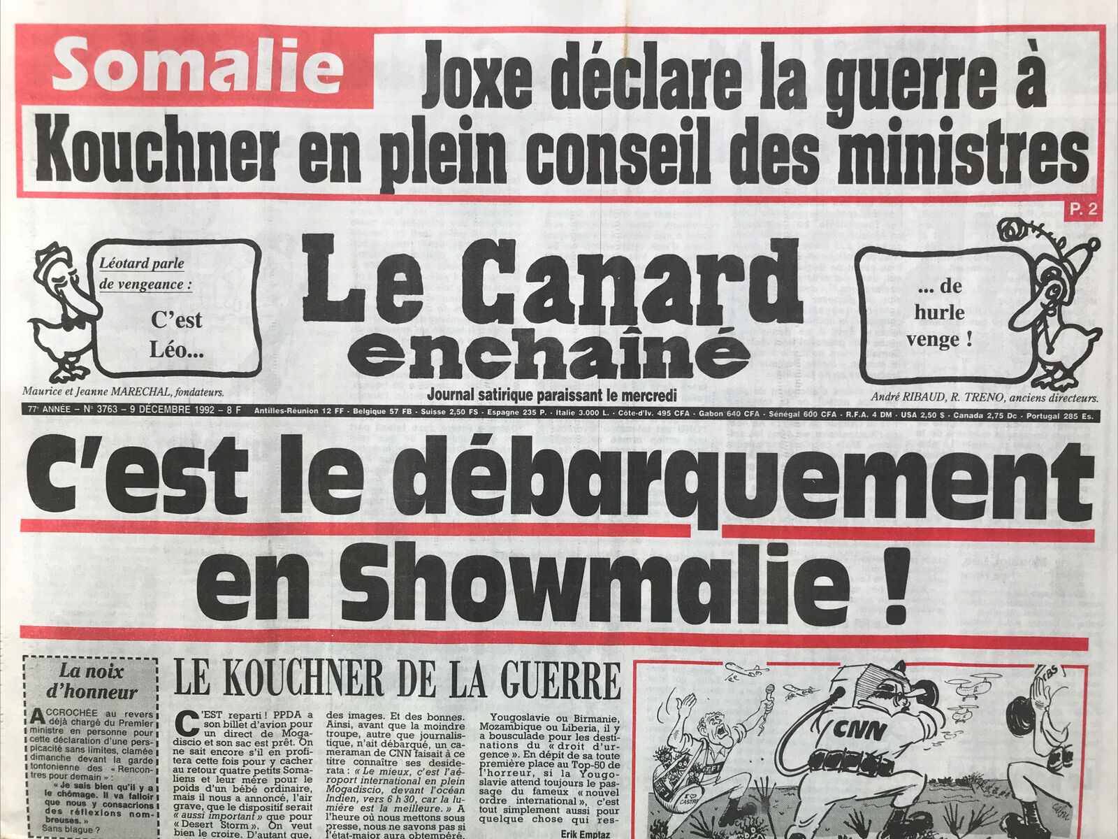 Couac ! | Acheter un Canard | Vente d'Anciens Journaux du Canard Enchaîné. Des Journaux Satiriques de Collection, Historiques & Authentiques de 1916 à 2004 ! | 3763