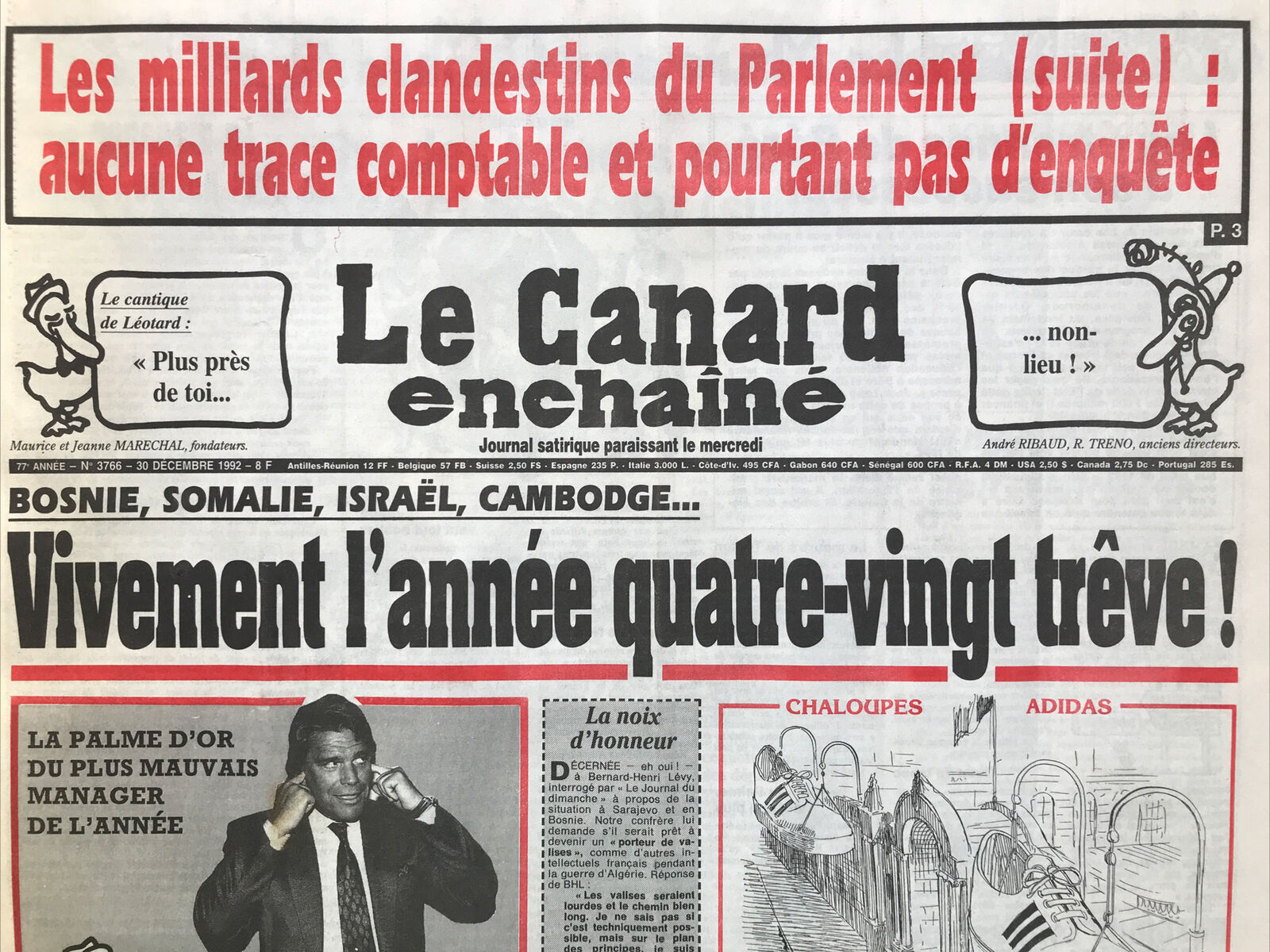 Couac ! | Acheter un Canard | Vente d'Anciens Journaux du Canard Enchaîné. Des Journaux Satiriques de Collection, Historiques & Authentiques de 1916 à 2004 ! | 3766