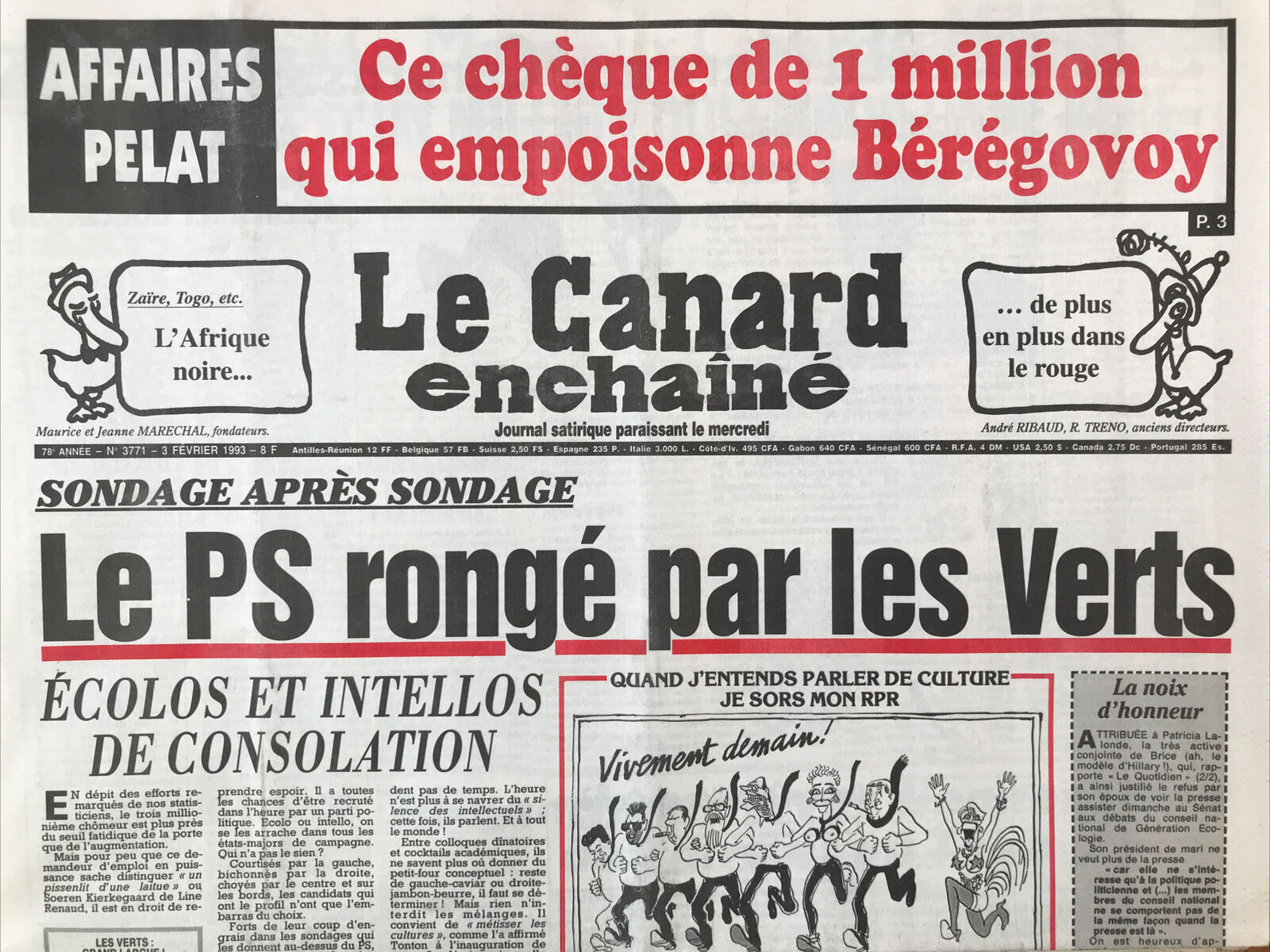 Couac ! | Acheter un Canard | Vente d'Anciens Journaux du Canard Enchaîné. Des Journaux Satiriques de Collection, Historiques & Authentiques de 1916 à 2004 ! | 3771