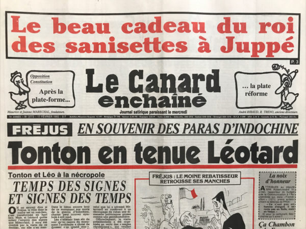 Couac ! | N° 3773 du Canard Enchaîné - 17 Février 1993 | Nos Exemplaires du Canard Enchaîné sont archivés dans de bonnes conditions de conservation (obscurité, hygrométrie maitrisée et faible température), ce qui s'avère indispensable pour des journaux anciens. | 3773