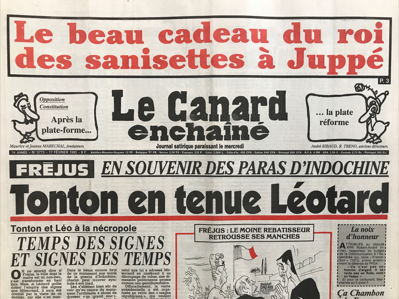 Couac ! | Acheter un Canard | Vente d'Anciens Journaux du Canard Enchaîné. Des Journaux Satiriques de Collection, Historiques & Authentiques de 1916 à 2004 ! | 3773