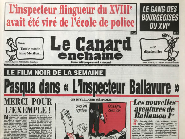 Couac ! | N° 3781 du Canard Enchaîné - 14 Avril 1993 | Nos Exemplaires du Canard Enchaîné sont archivés dans de bonnes conditions de conservation (obscurité, hygrométrie maitrisée et faible température), ce qui s'avère indispensable pour des journaux anciens. | 3781