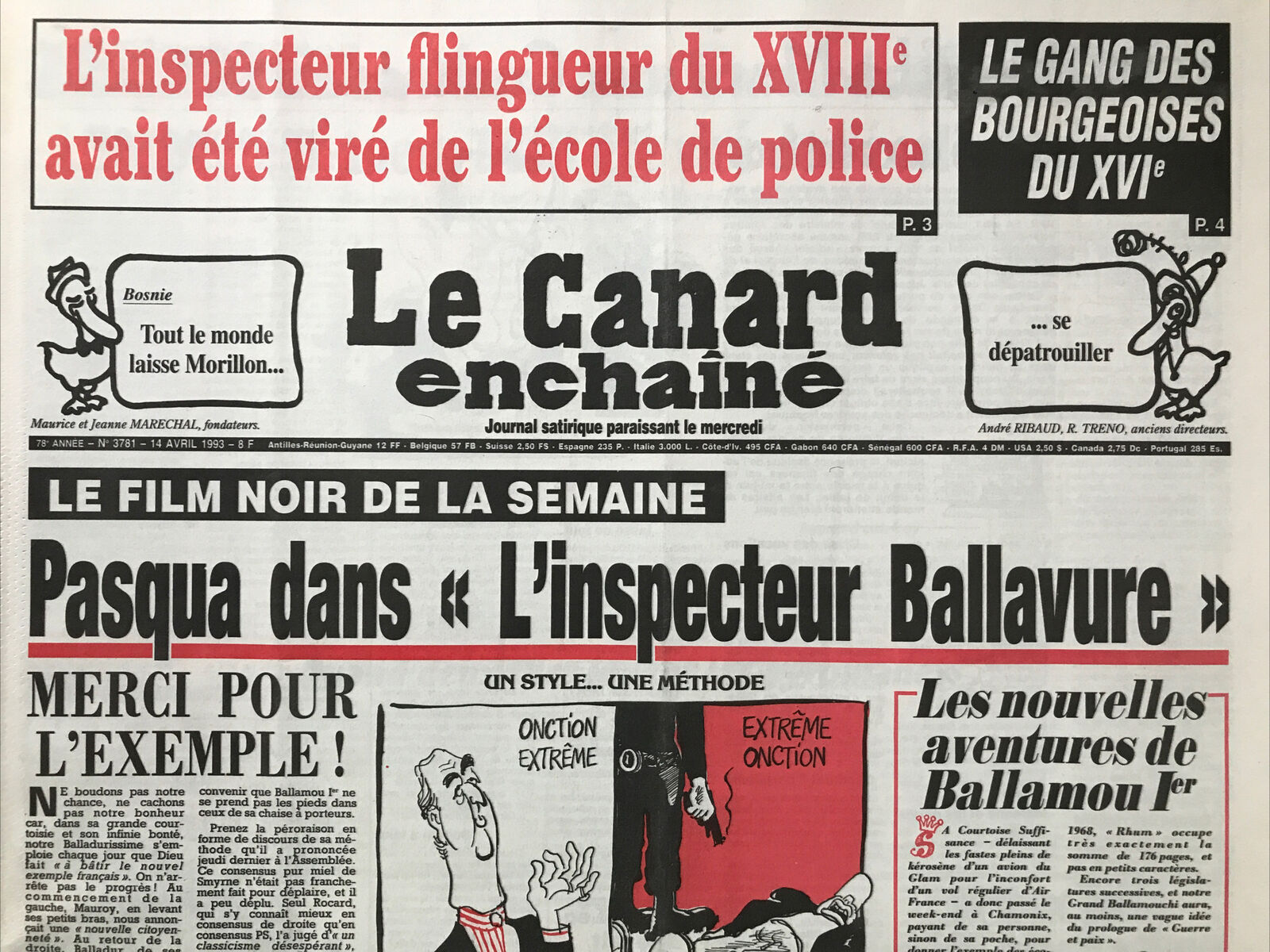 Couac ! | Acheter un Canard | Vente d'Anciens Journaux du Canard Enchaîné. Des Journaux Satiriques de Collection, Historiques & Authentiques de 1916 à 2004 ! | 3781