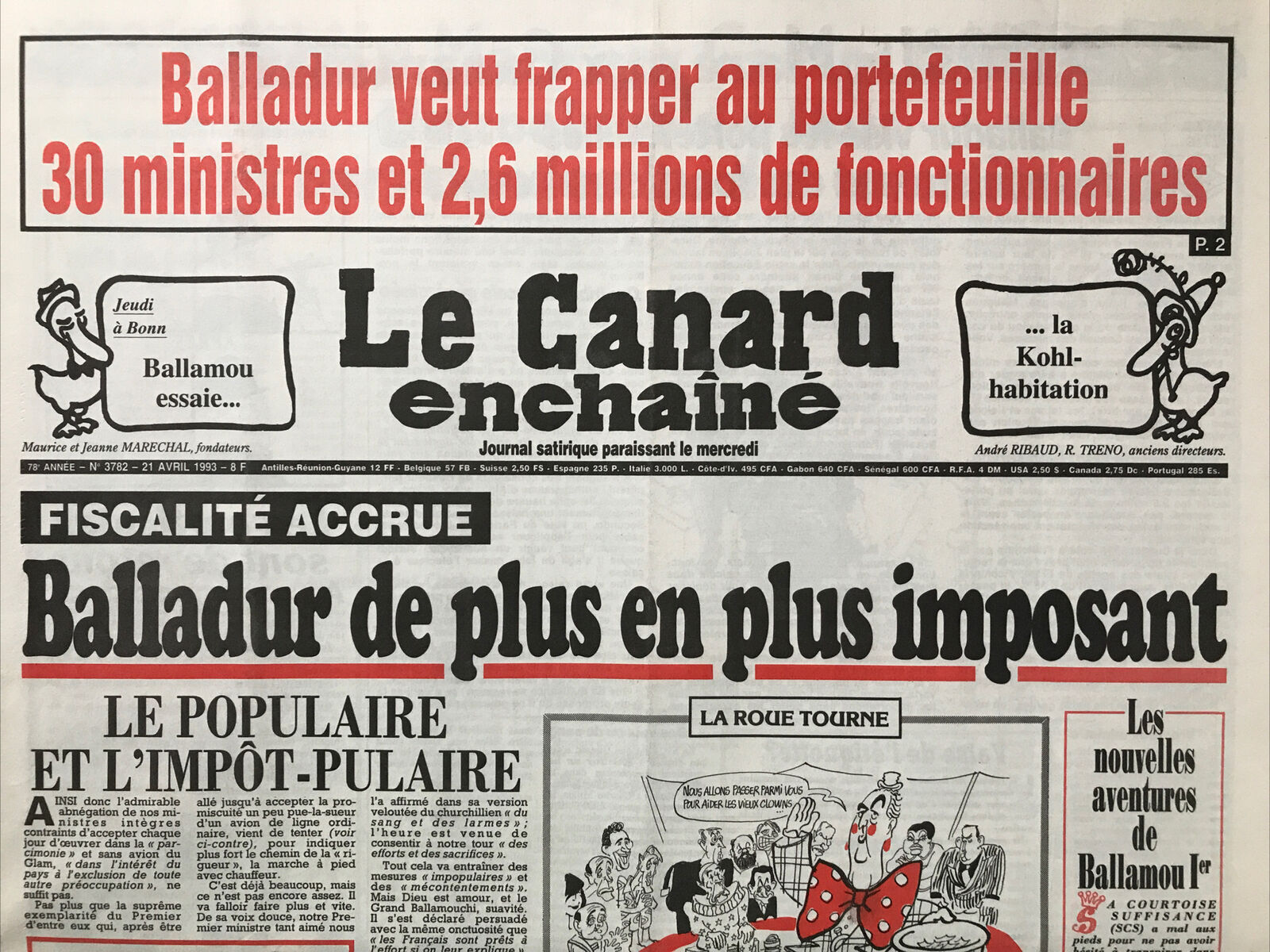 Couac ! | Acheter un Canard | Vente d'Anciens Journaux du Canard Enchaîné. Des Journaux Satiriques de Collection, Historiques & Authentiques de 1916 à 2004 ! | 3782