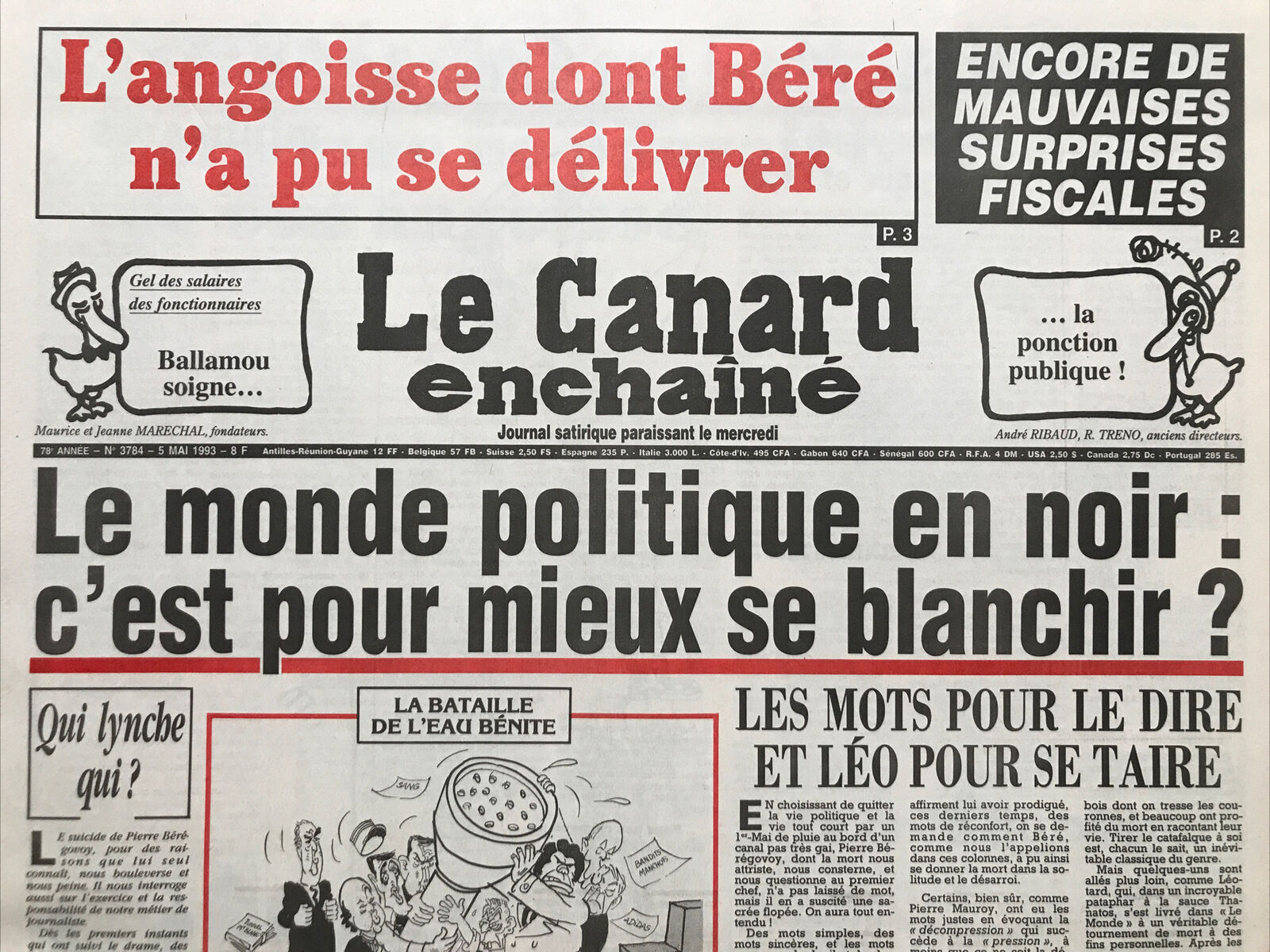 Couac ! | Acheter un Canard | Vente d'Anciens Journaux du Canard Enchaîné. Des Journaux Satiriques de Collection, Historiques & Authentiques de 1916 à 2004 ! | 3784