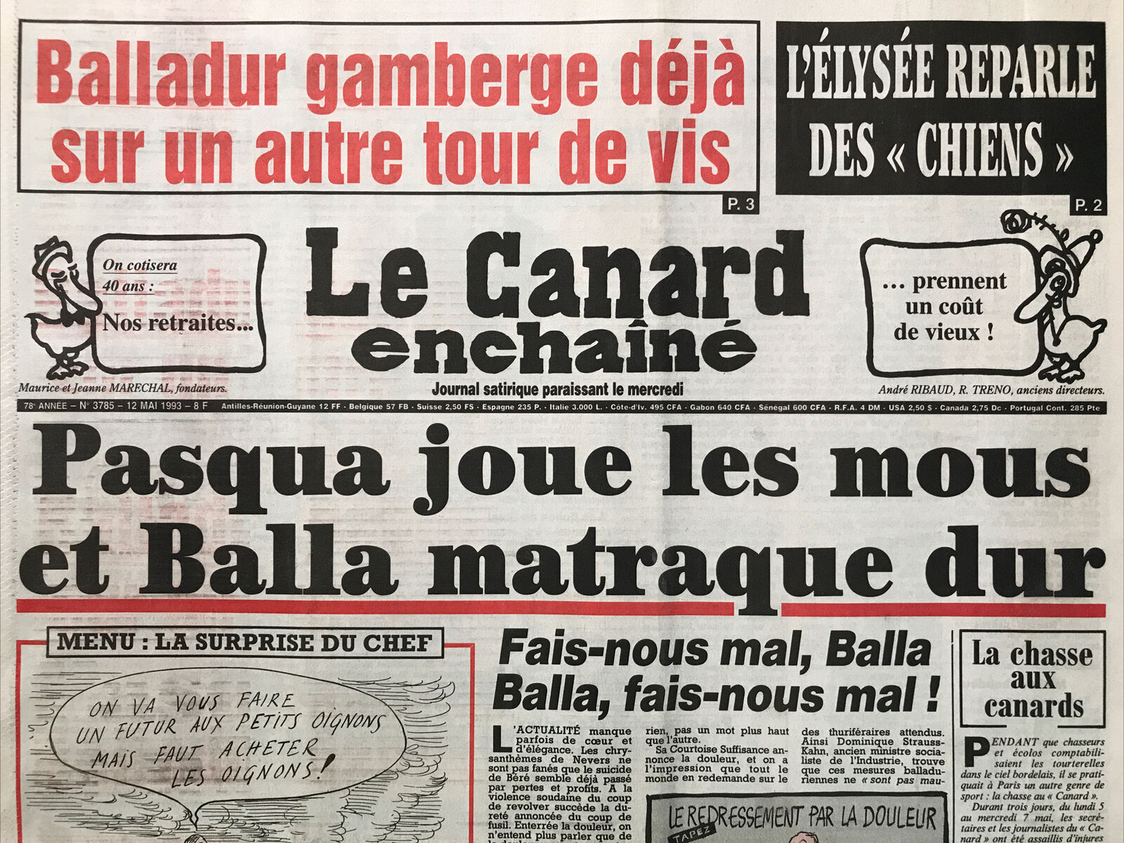 Couac ! | Acheter un Canard | Vente d'Anciens Journaux du Canard Enchaîné. Des Journaux Satiriques de Collection, Historiques & Authentiques de 1916 à 2004 ! | 3785