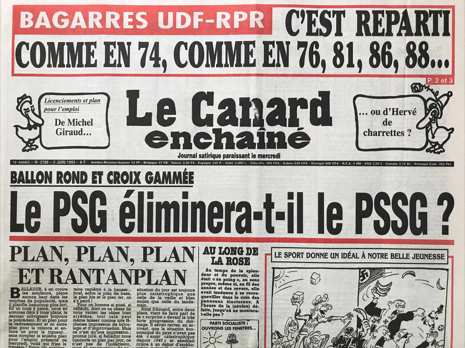 Couac ! | Acheter un Canard | Vente d'Anciens Journaux du Canard Enchaîné. Des Journaux Satiriques de Collection, Historiques & Authentiques de 1916 à 2004 ! | 3788