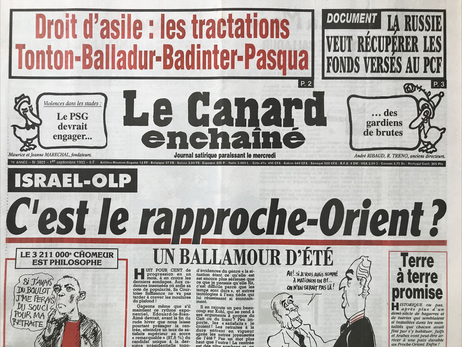 Couac ! | Acheter un Canard | Vente d'Anciens Journaux du Canard Enchaîné. Des Journaux Satiriques de Collection, Historiques & Authentiques de 1916 à 2004 ! | 3801