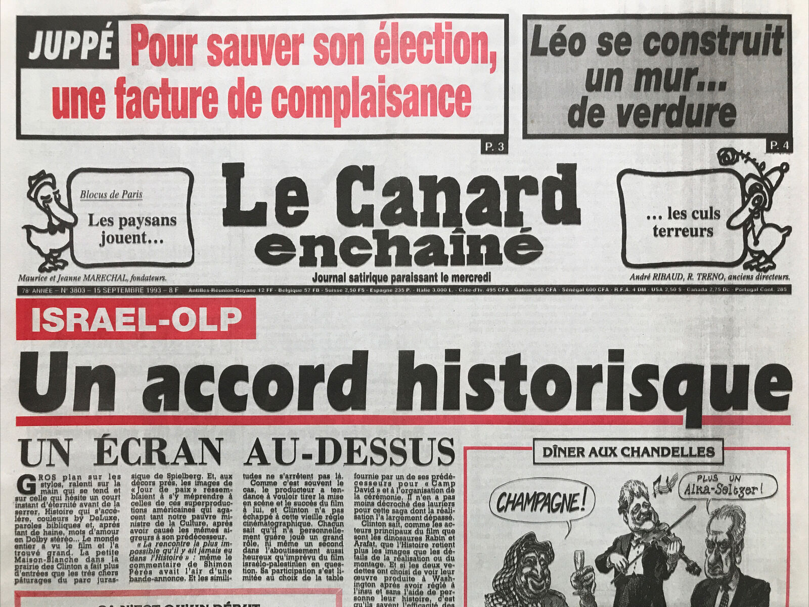 Couac ! | Acheter un Canard | Vente d'Anciens Journaux du Canard Enchaîné. Des Journaux Satiriques de Collection, Historiques & Authentiques de 1916 à 2004 ! | 3803