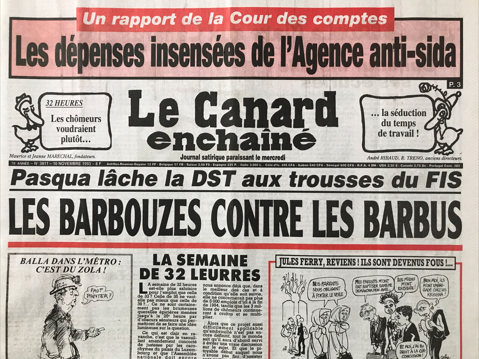 Couac ! | Acheter un Canard | Vente d'Anciens Journaux du Canard Enchaîné. Des Journaux Satiriques de Collection, Historiques & Authentiques de 1916 à 2004 ! | 3811