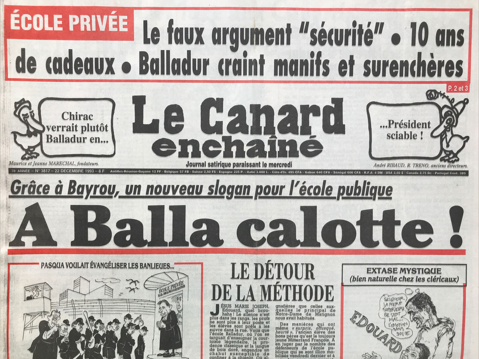 Couac ! | Acheter un Canard | Vente d'Anciens Journaux du Canard Enchaîné. Des Journaux Satiriques de Collection, Historiques & Authentiques de 1916 à 2004 ! | 3817