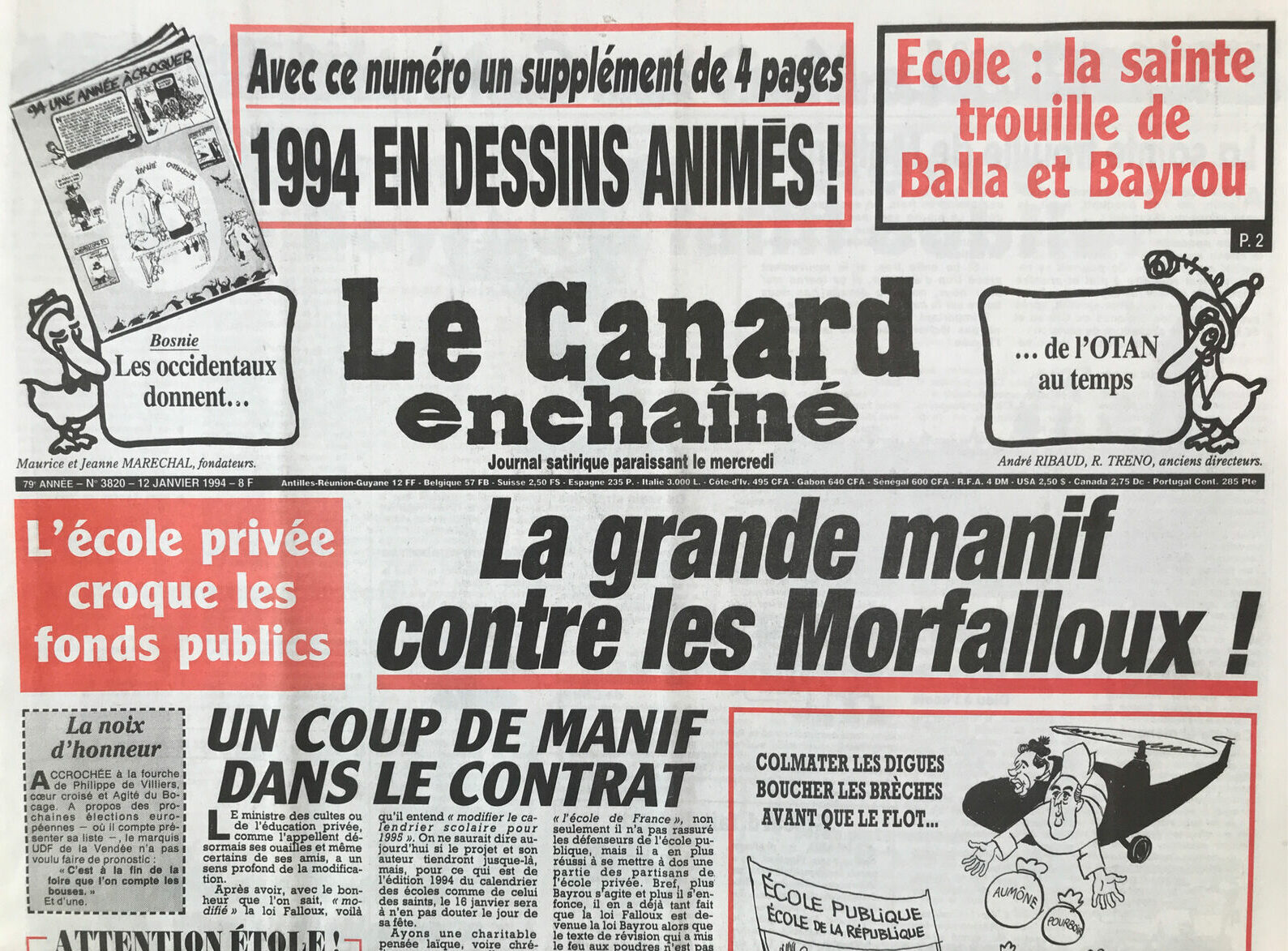 Couac ! | Acheter un Canard | Vente d'Anciens Journaux du Canard Enchaîné. Des Journaux Satiriques de Collection, Historiques & Authentiques de 1916 à 2004 ! | 3820 e1716544202694