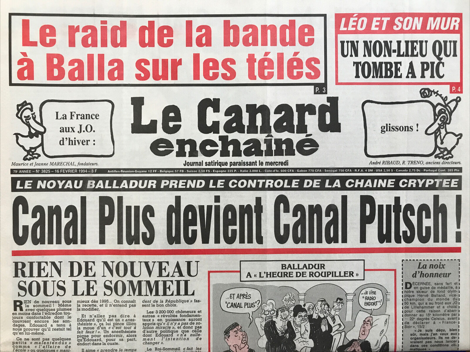 Couac ! | Acheter un Canard | Vente d'Anciens Journaux du Canard Enchaîné. Des Journaux Satiriques de Collection, Historiques & Authentiques de 1916 à 2004 ! | 3825