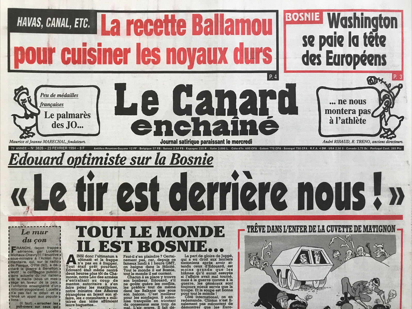 Couac ! | Acheter un Canard | Vente d'Anciens Journaux du Canard Enchaîné. Des Journaux Satiriques de Collection, Historiques & Authentiques de 1916 à 2004 ! | 3826