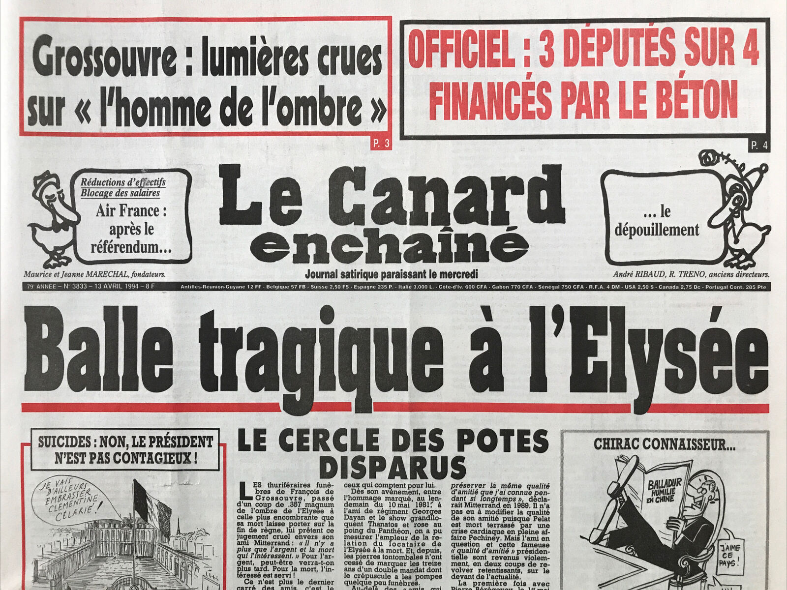 Couac ! | Acheter un Canard | Vente d'Anciens Journaux du Canard Enchaîné. Des Journaux Satiriques de Collection, Historiques & Authentiques de 1916 à 2004 ! | 3833