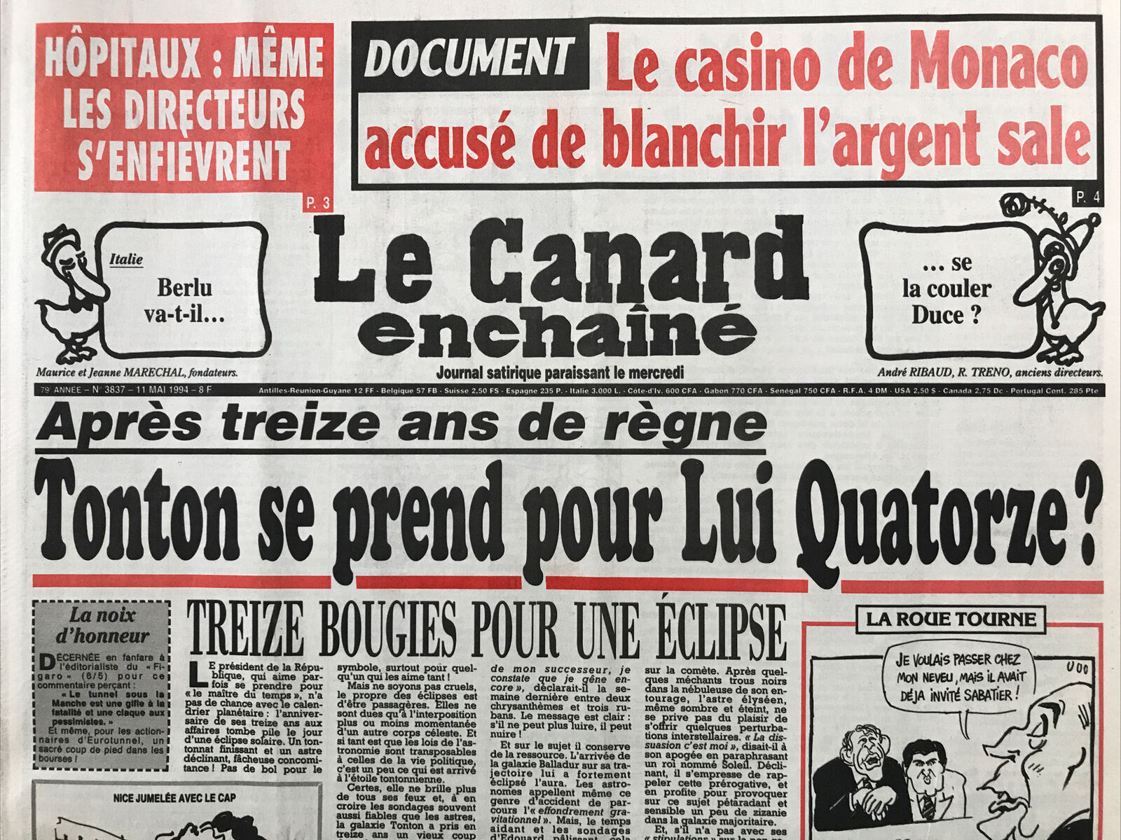 Couac ! | Acheter un Canard | Vente d'Anciens Journaux du Canard Enchaîné. Des Journaux Satiriques de Collection, Historiques & Authentiques de 1916 à 2004 ! | 3837