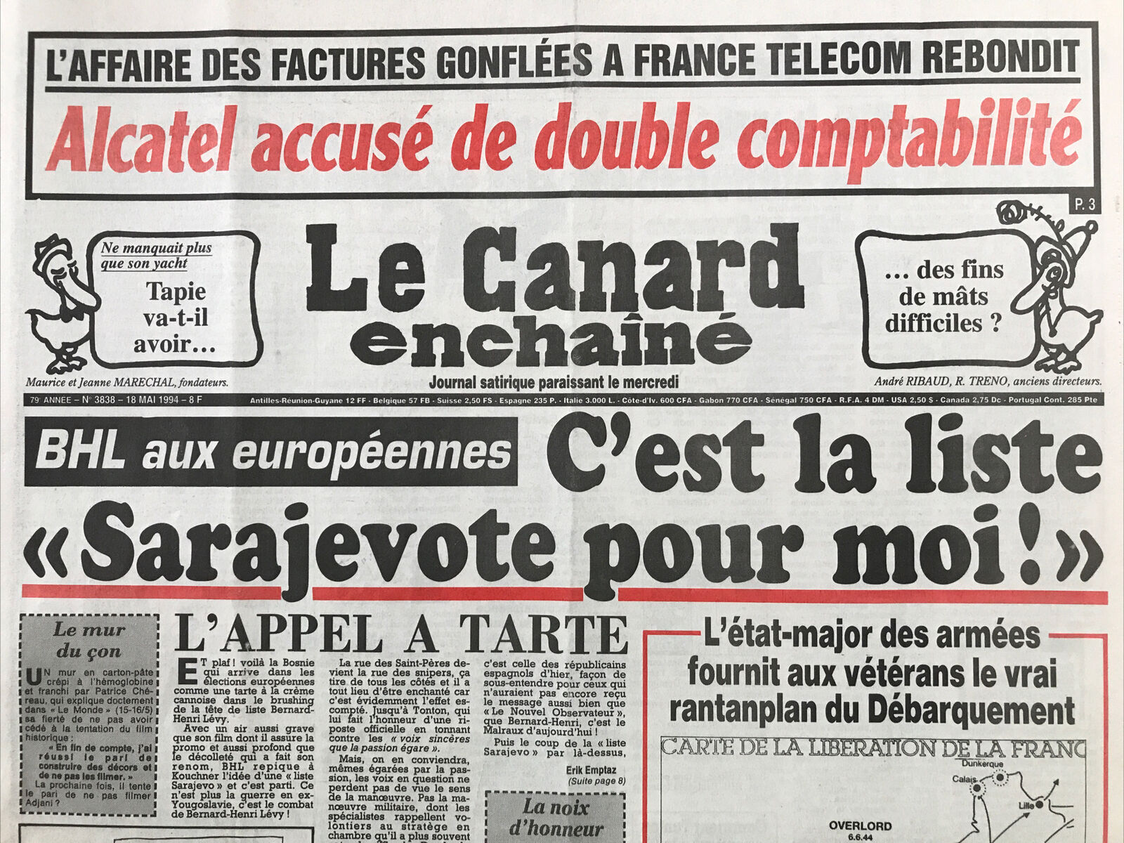 Couac ! | Acheter un Canard | Vente d'Anciens Journaux du Canard Enchaîné. Des Journaux Satiriques de Collection, Historiques & Authentiques de 1916 à 2004 ! | 3838