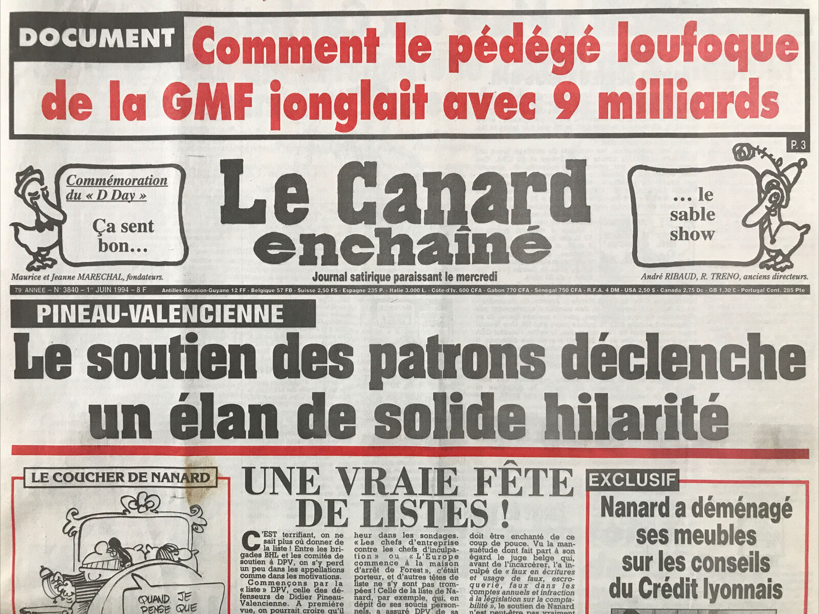 Couac ! | Acheter un Canard | Vente d'Anciens Journaux du Canard Enchaîné. Des Journaux Satiriques de Collection, Historiques & Authentiques de 1916 à 2004 ! | 3840