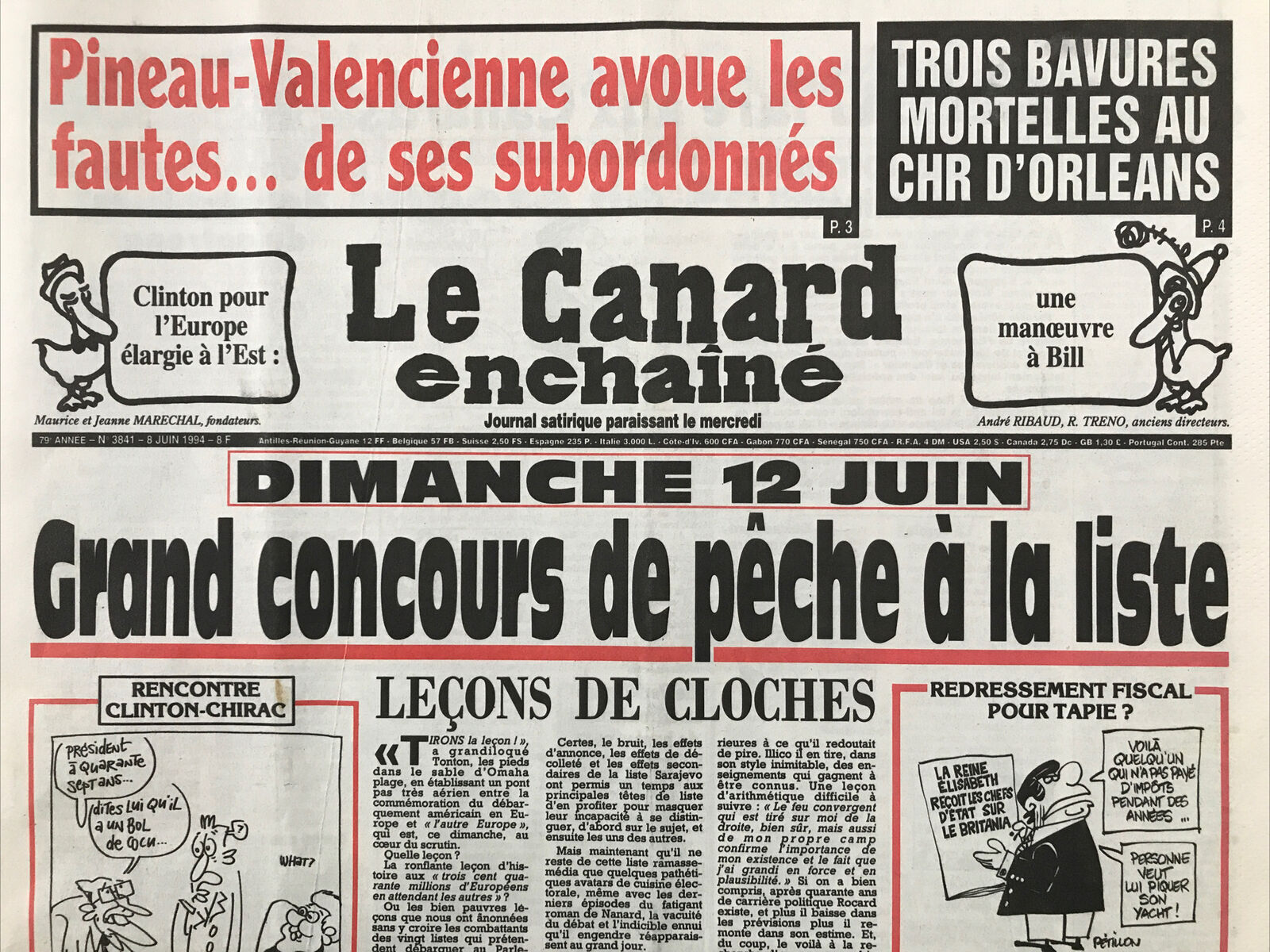 Couac ! | Acheter un Canard | Vente d'Anciens Journaux du Canard Enchaîné. Des Journaux Satiriques de Collection, Historiques & Authentiques de 1916 à 2004 ! | 3841