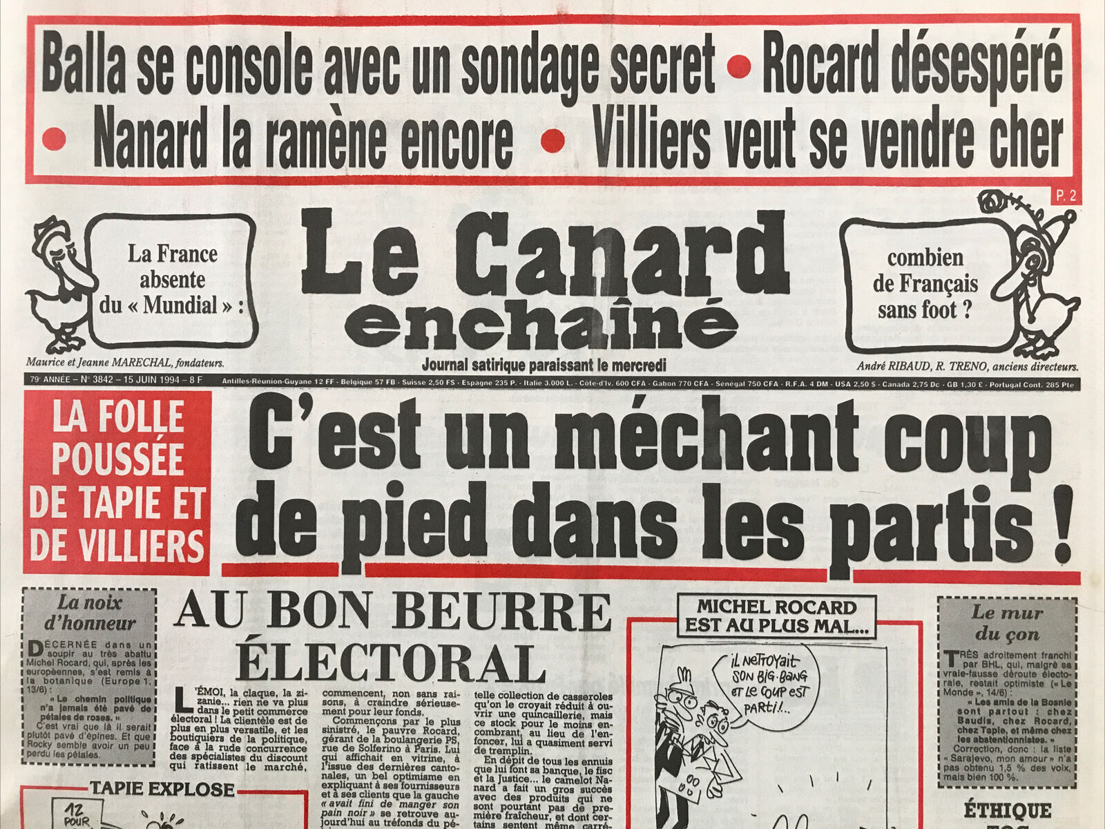 Couac ! | Acheter un Canard | Vente d'Anciens Journaux du Canard Enchaîné. Des Journaux Satiriques de Collection, Historiques & Authentiques de 1916 à 2004 ! | 3842