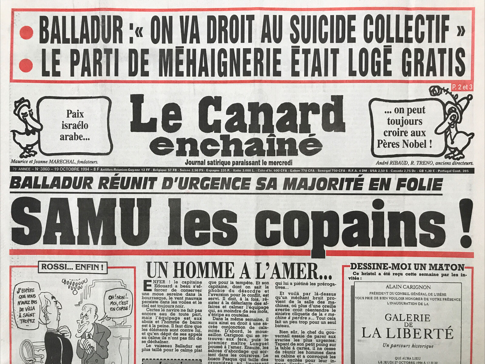 Couac ! | Acheter un Canard | Vente d'Anciens Journaux du Canard Enchaîné. Des Journaux Satiriques de Collection, Historiques & Authentiques de 1916 à 2004 ! | 3860