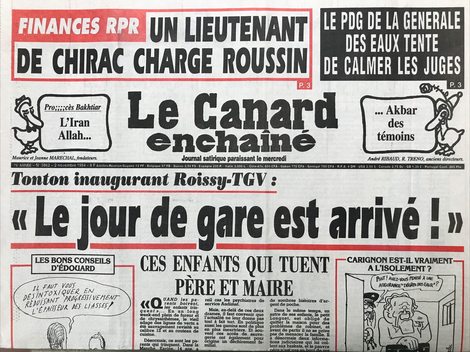 Couac ! | Acheter un Canard | Vente d'Anciens Journaux du Canard Enchaîné. Des Journaux Satiriques de Collection, Historiques & Authentiques de 1916 à 2004 ! | 3862