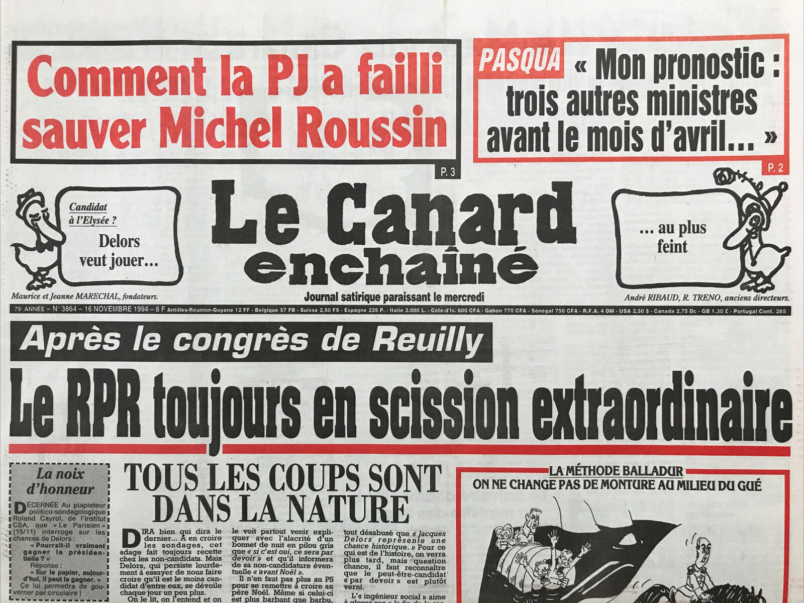 Couac ! | Acheter un Canard | Vente d'Anciens Journaux du Canard Enchaîné. Des Journaux Satiriques de Collection, Historiques & Authentiques de 1916 à 2004 ! | 3864