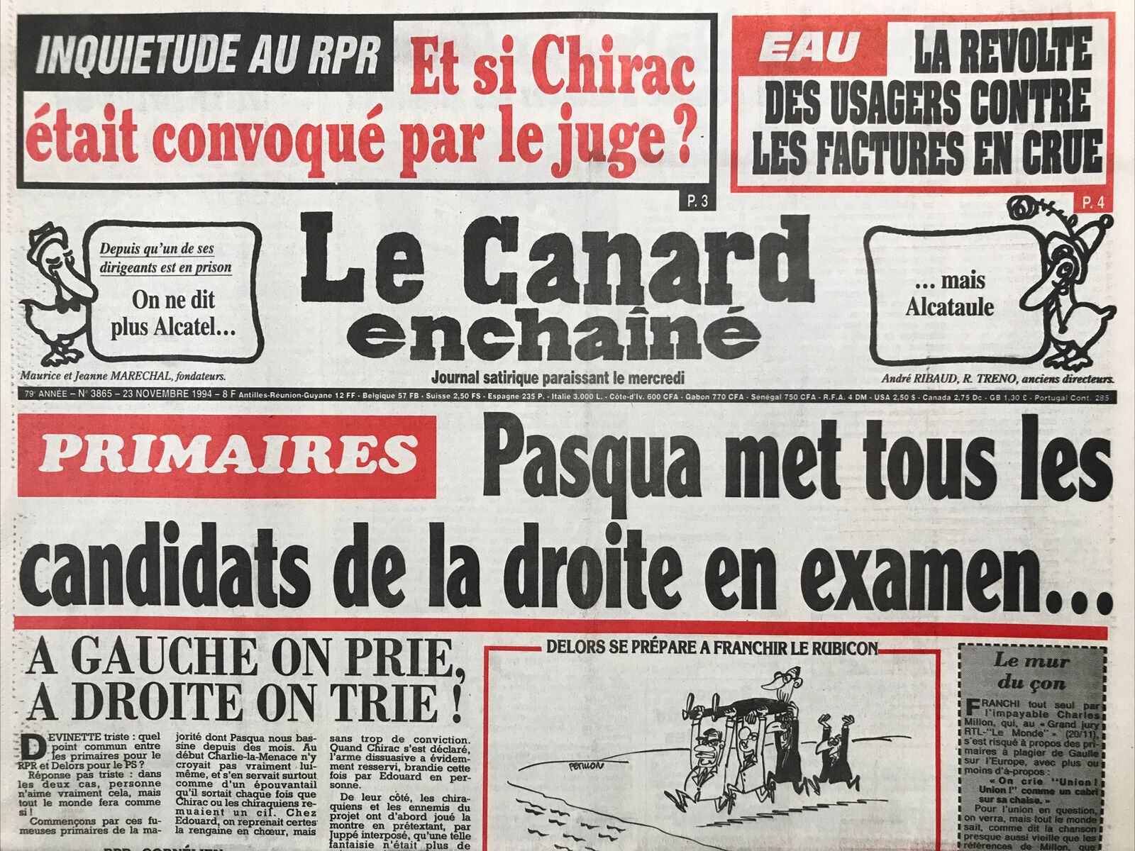 Couac ! | Acheter un Canard | Vente d'Anciens Journaux du Canard Enchaîné. Des Journaux Satiriques de Collection, Historiques & Authentiques de 1916 à 2004 ! | 3865