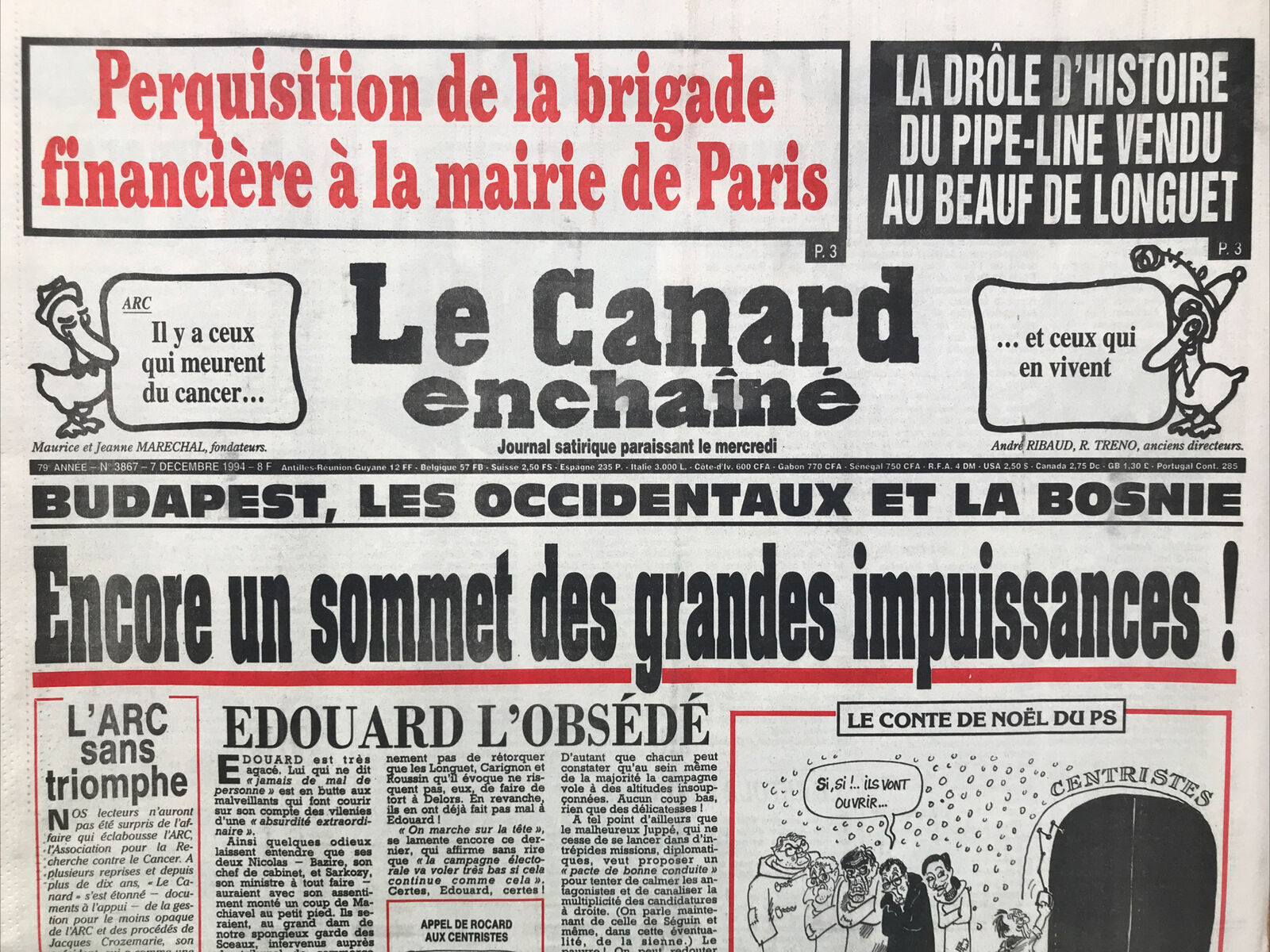 Couac ! | Acheter un Canard | Vente d'Anciens Journaux du Canard Enchaîné. Des Journaux Satiriques de Collection, Historiques & Authentiques de 1916 à 2004 ! | 3867