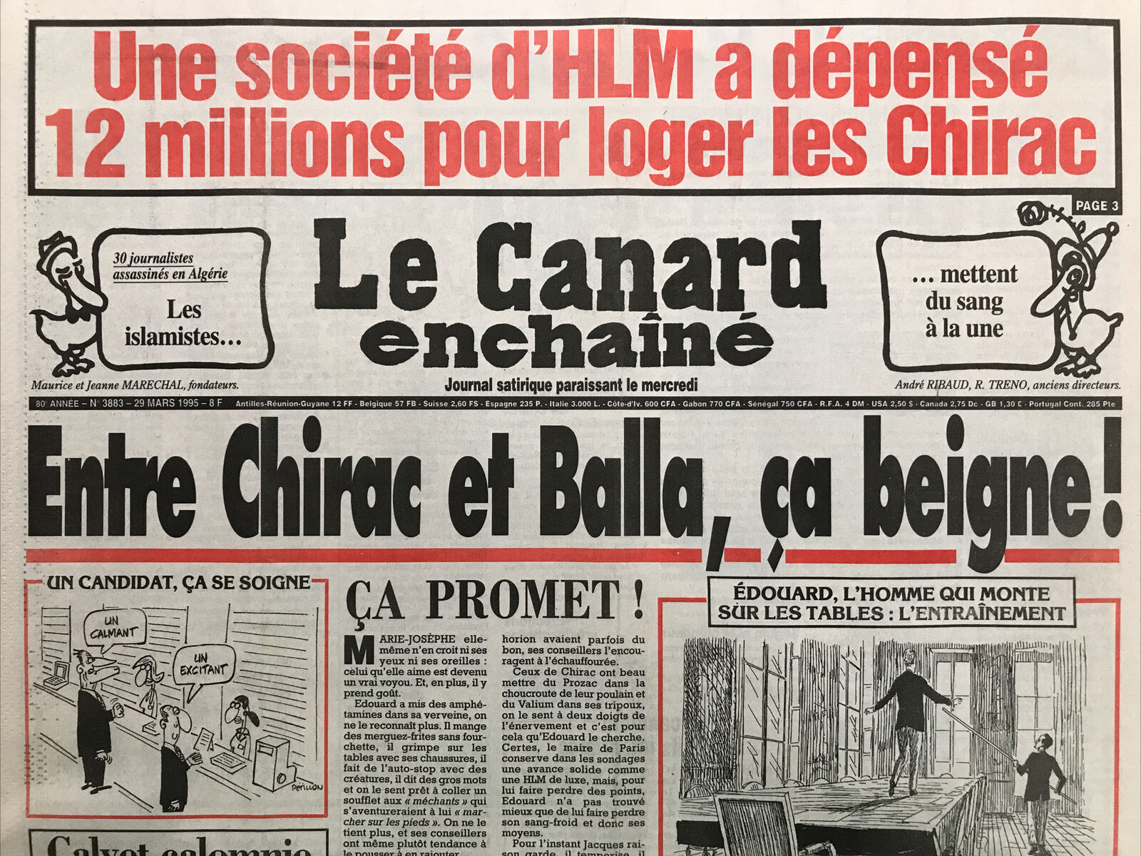 Couac ! | Acheter un Canard | Vente d'Anciens Journaux du Canard Enchaîné. Des Journaux Satiriques de Collection, Historiques & Authentiques de 1916 à 2004 ! | 3883