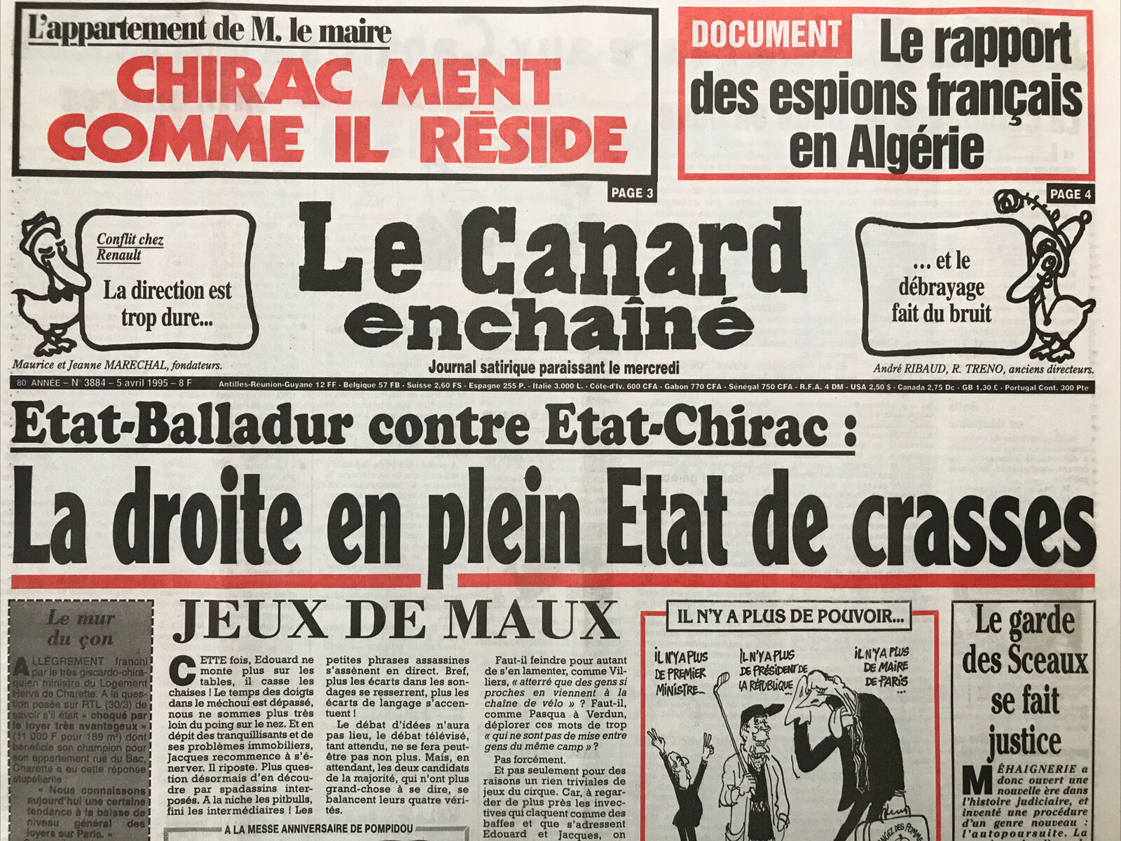 Couac ! | Acheter un Canard | Vente d'Anciens Journaux du Canard Enchaîné. Des Journaux Satiriques de Collection, Historiques & Authentiques de 1916 à 2004 ! | 3884