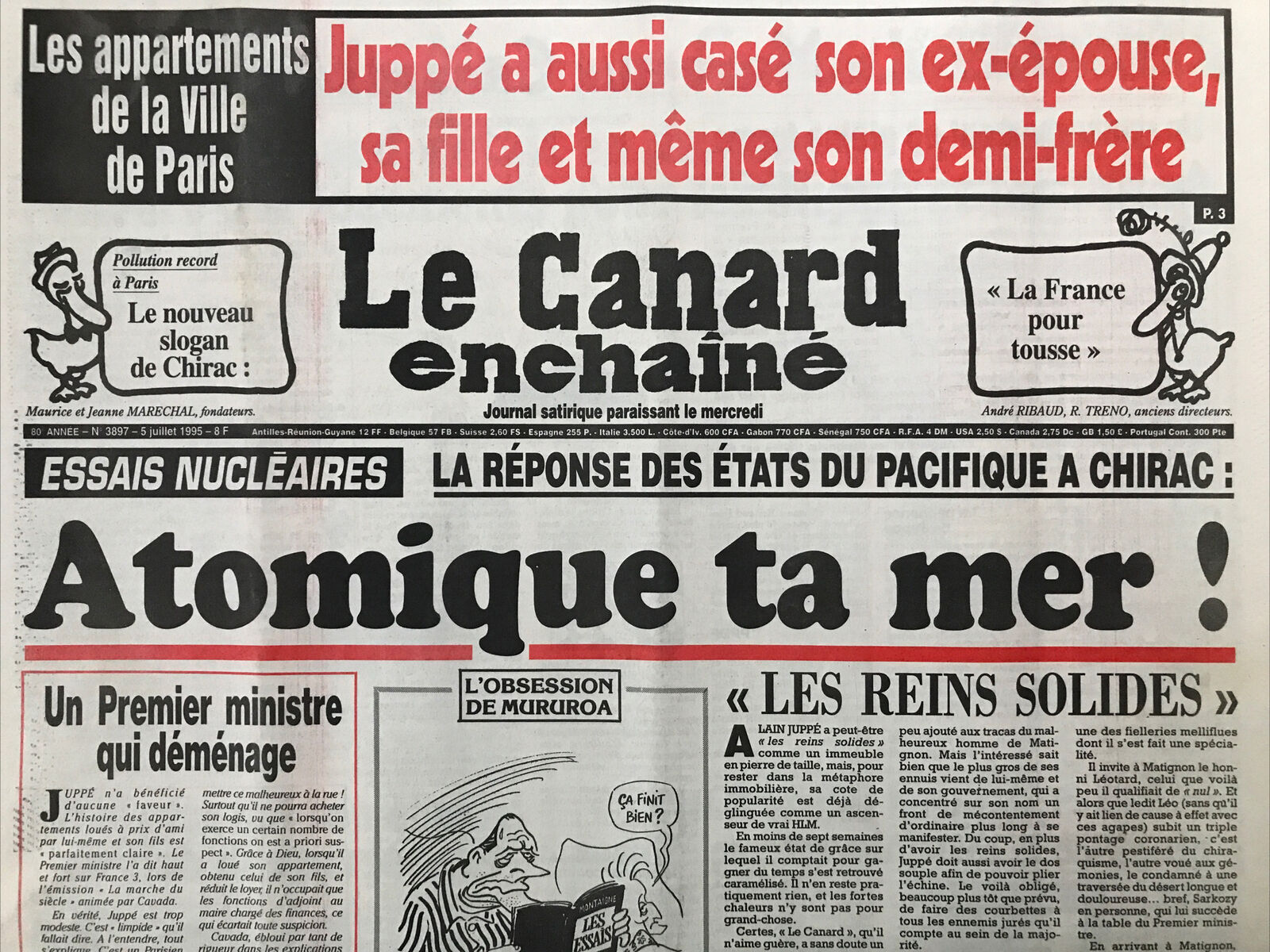 Couac ! | Acheter un Canard | Vente d'Anciens Journaux du Canard Enchaîné. Des Journaux Satiriques de Collection, Historiques & Authentiques de 1916 à 2004 ! | 3897