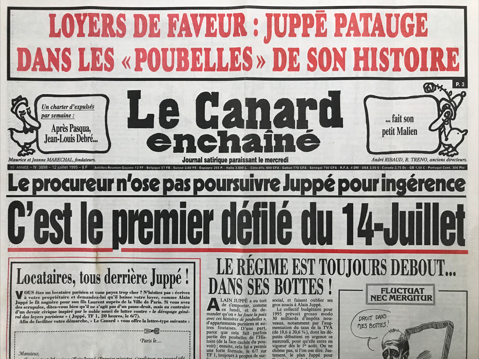 Couac ! | Acheter un Canard | Vente d'Anciens Journaux du Canard Enchaîné. Des Journaux Satiriques de Collection, Historiques & Authentiques de 1916 à 2004 ! | 3898