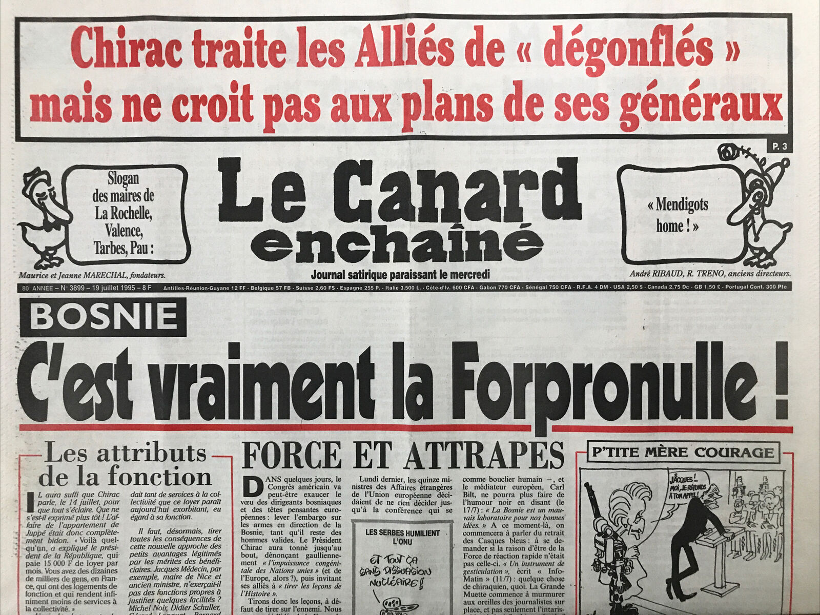 Couac ! | Acheter un Canard | Vente d'Anciens Journaux du Canard Enchaîné. Des Journaux Satiriques de Collection, Historiques & Authentiques de 1916 à 2004 ! | 3899