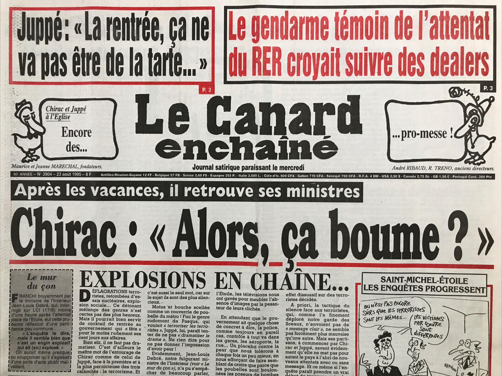 Couac ! | Acheter un Canard | Vente d'Anciens Journaux du Canard Enchaîné. Des Journaux Satiriques de Collection, Historiques & Authentiques de 1916 à 2004 ! | 3904