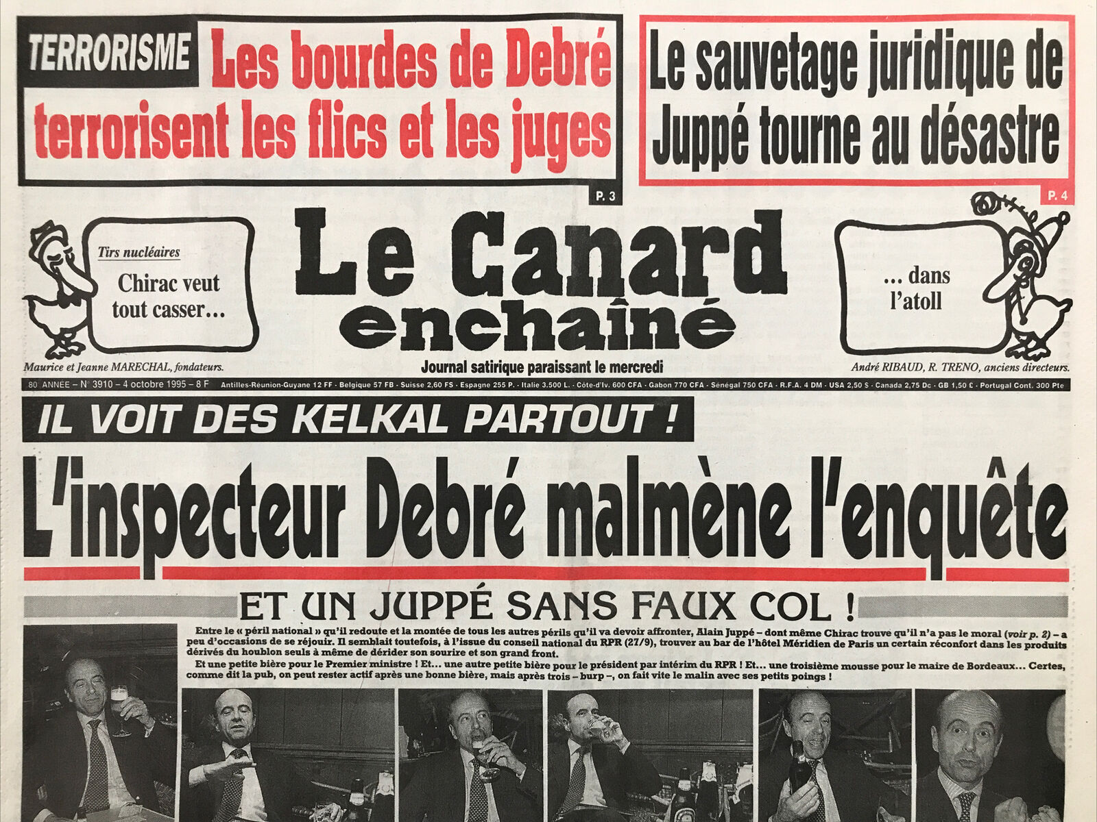 Couac ! | Acheter un Canard | Vente d'Anciens Journaux du Canard Enchaîné. Des Journaux Satiriques de Collection, Historiques & Authentiques de 1916 à 2004 ! | 3910