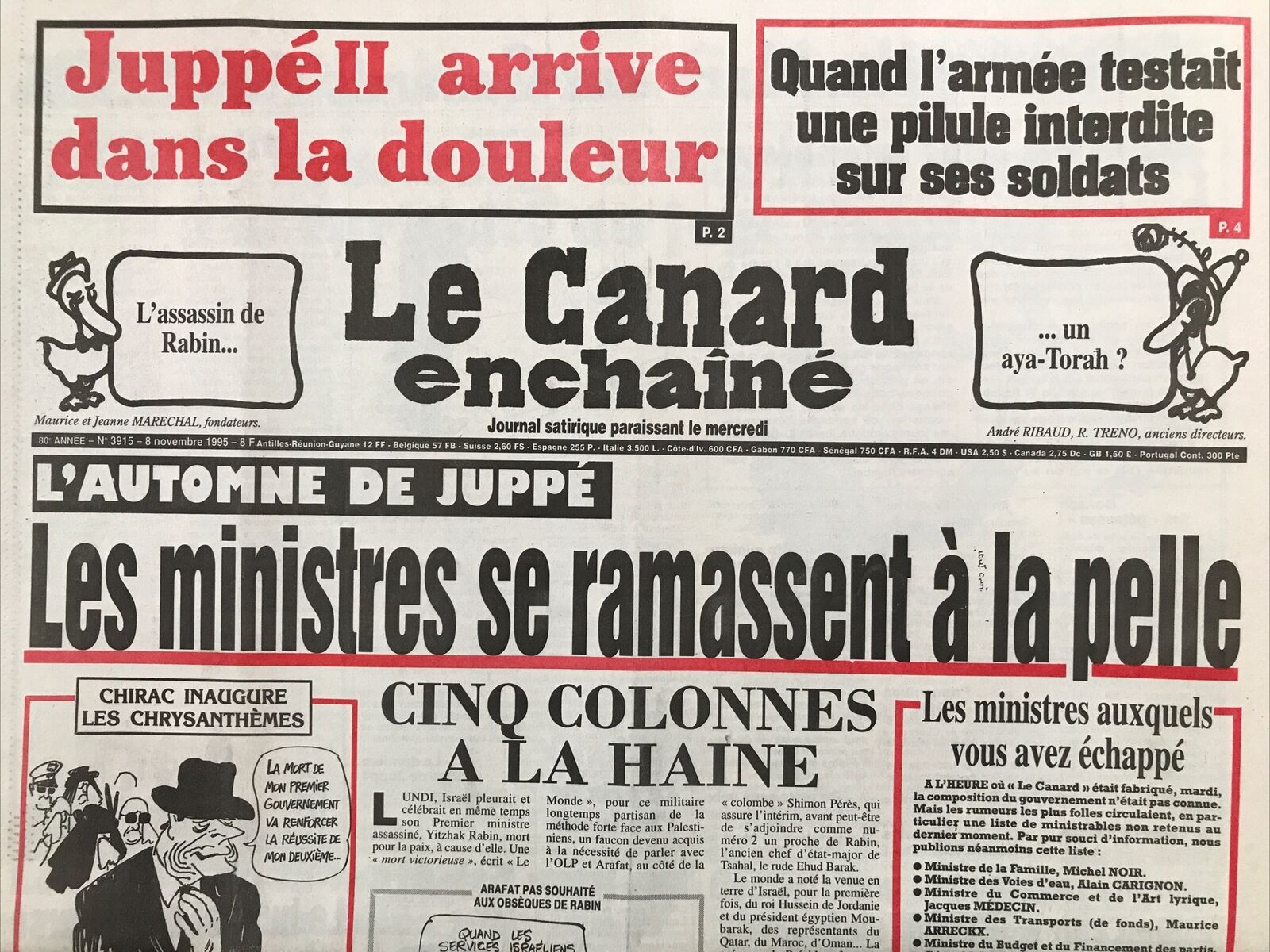 Couac ! | Acheter un Canard | Vente d'Anciens Journaux du Canard Enchaîné. Des Journaux Satiriques de Collection, Historiques & Authentiques de 1916 à 2004 ! | 3915