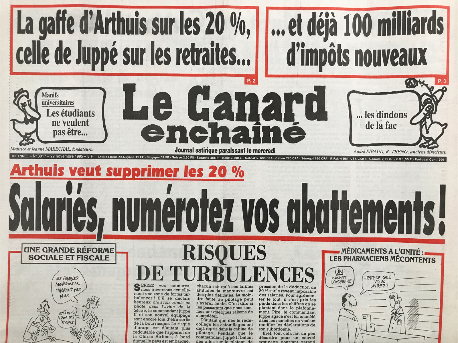 Couac ! | Acheter un Canard | Vente d'Anciens Journaux du Canard Enchaîné. Des Journaux Satiriques de Collection, Historiques & Authentiques de 1916 à 2004 ! | 3917