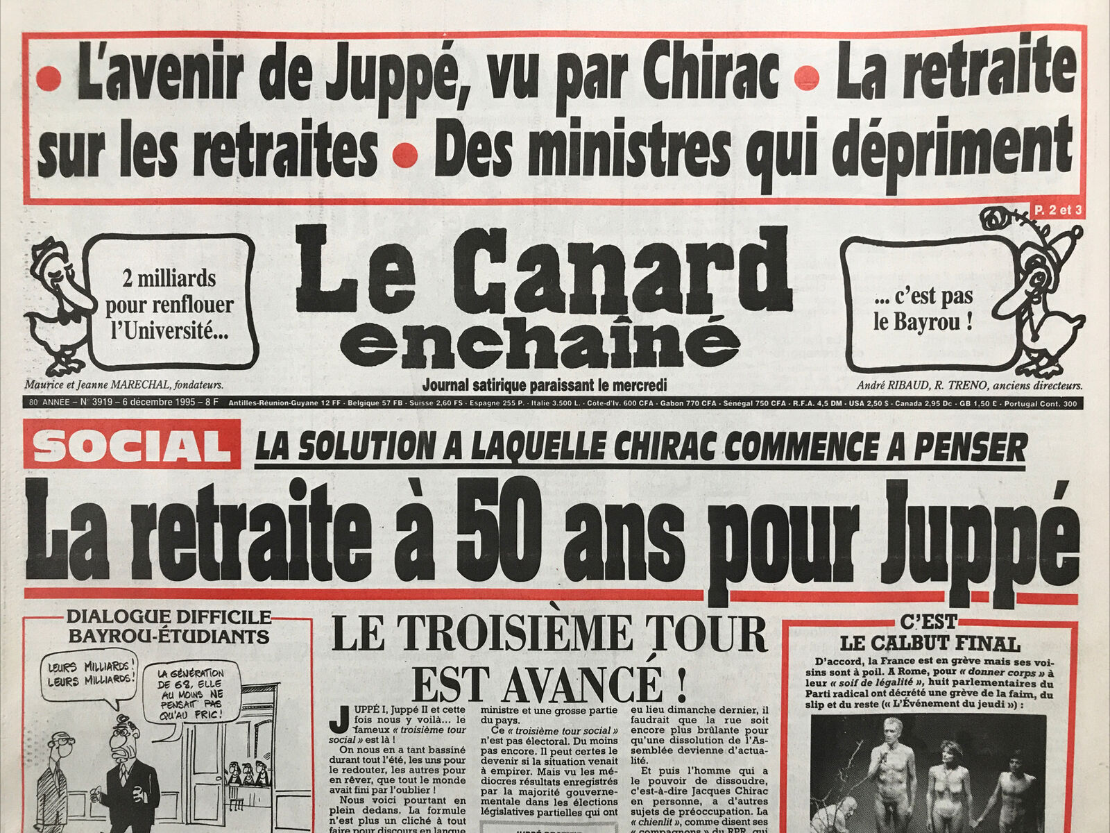 Couac ! | Acheter un Canard | Vente d'Anciens Journaux du Canard Enchaîné. Des Journaux Satiriques de Collection, Historiques & Authentiques de 1916 à 2004 ! | 3919