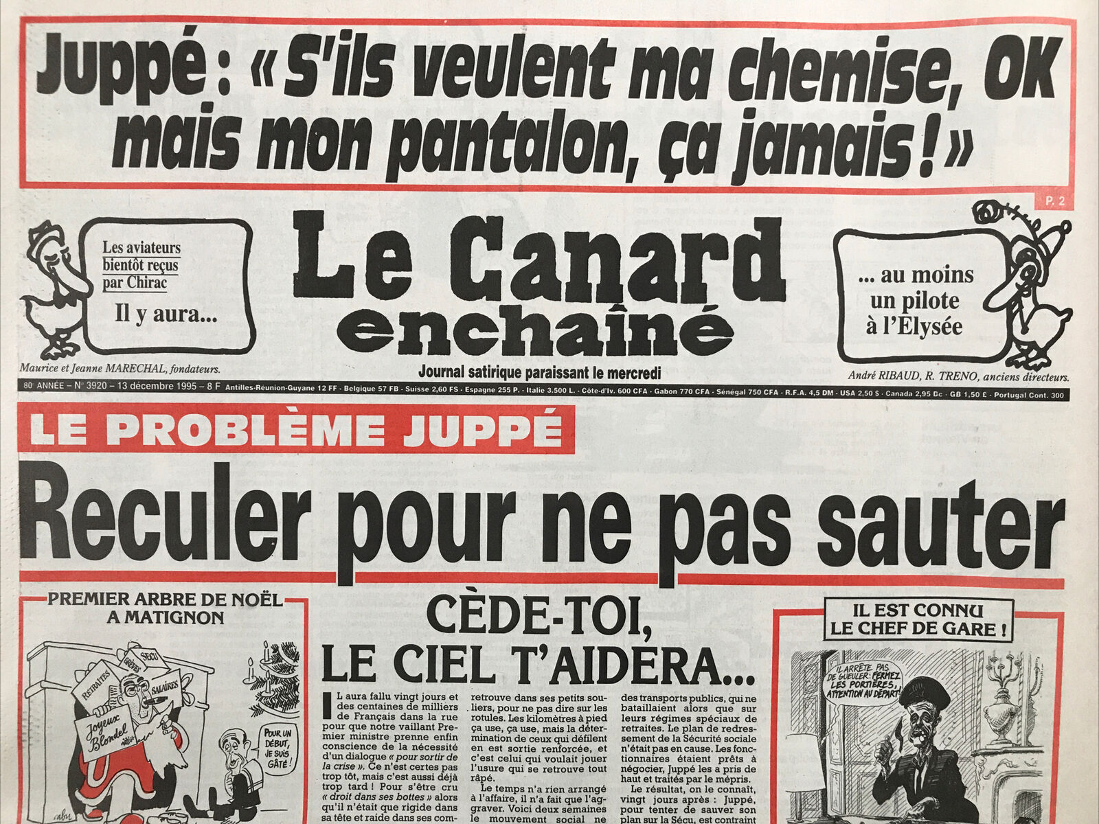 Couac ! | Acheter un Canard | Vente d'Anciens Journaux du Canard Enchaîné. Des Journaux Satiriques de Collection, Historiques & Authentiques de 1916 à 2004 ! | 3920