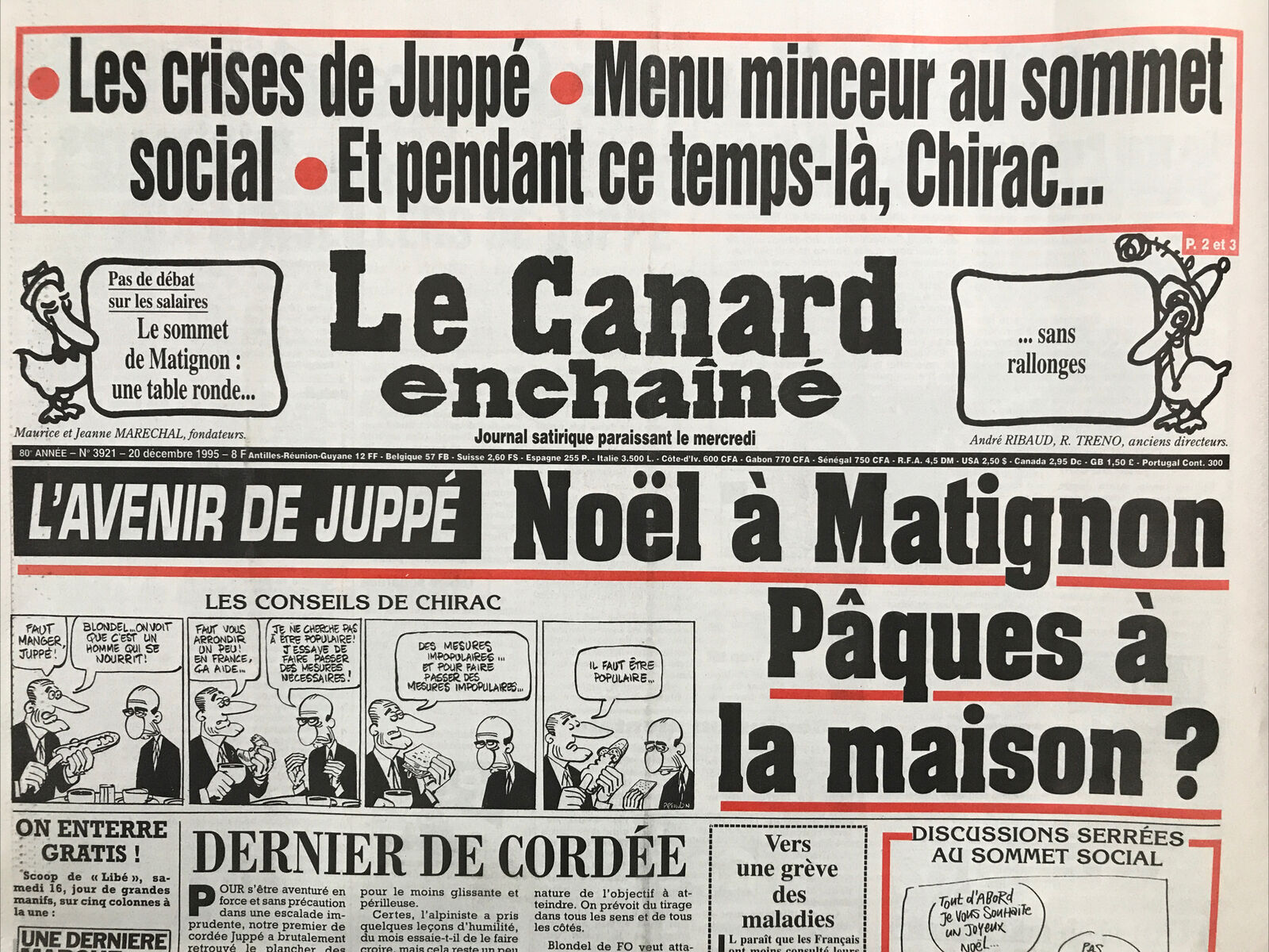 Couac ! | Acheter un Canard | Vente d'Anciens Journaux du Canard Enchaîné. Des Journaux Satiriques de Collection, Historiques & Authentiques de 1916 à 2004 ! | 3921